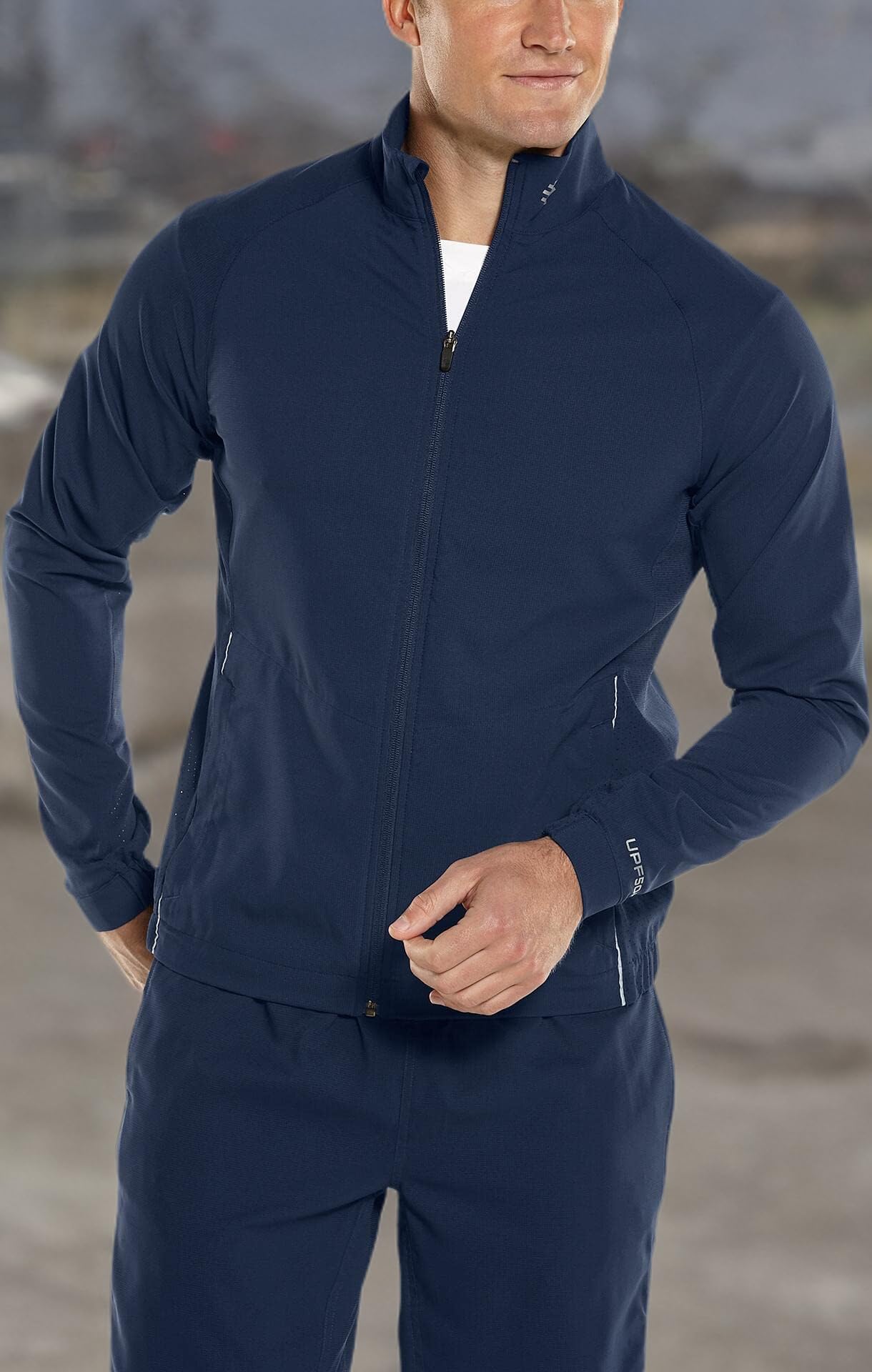 Coolibar UPF 50+ Men's Sun Protective Sport Jacket - Lightweight Breathable Fishing Hiking & Outdoor Activities