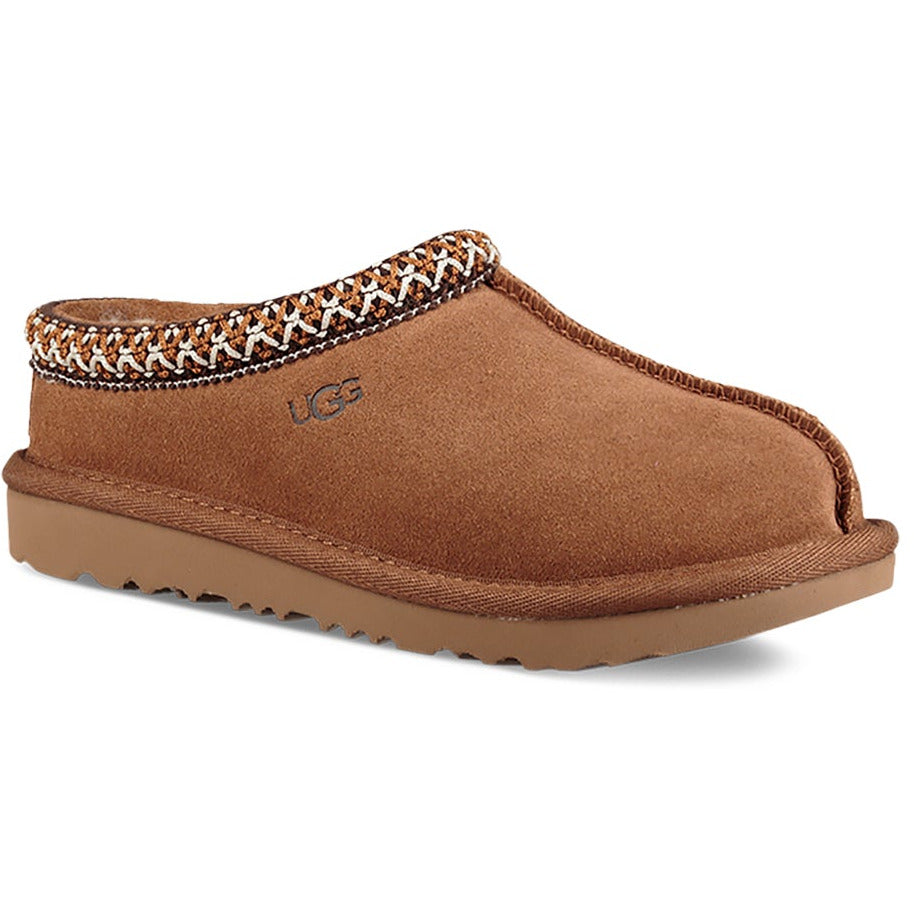 UGG Kid's Tasman II Slipper in Chestnut - Warm & Comfortable House Shoes for Boys & Girls - Perfect for Indoor Wear, Winter Lounging & Cozy Home Days