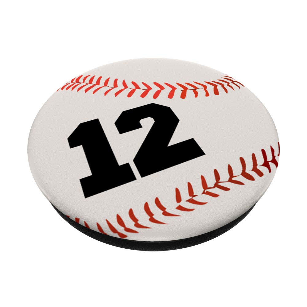 Baseball Softball Pop Grip #12 - Swappable Phone & Tablet Grip for Sports Enthusiasts, Perfect for Game Days & Outdoor Adventures