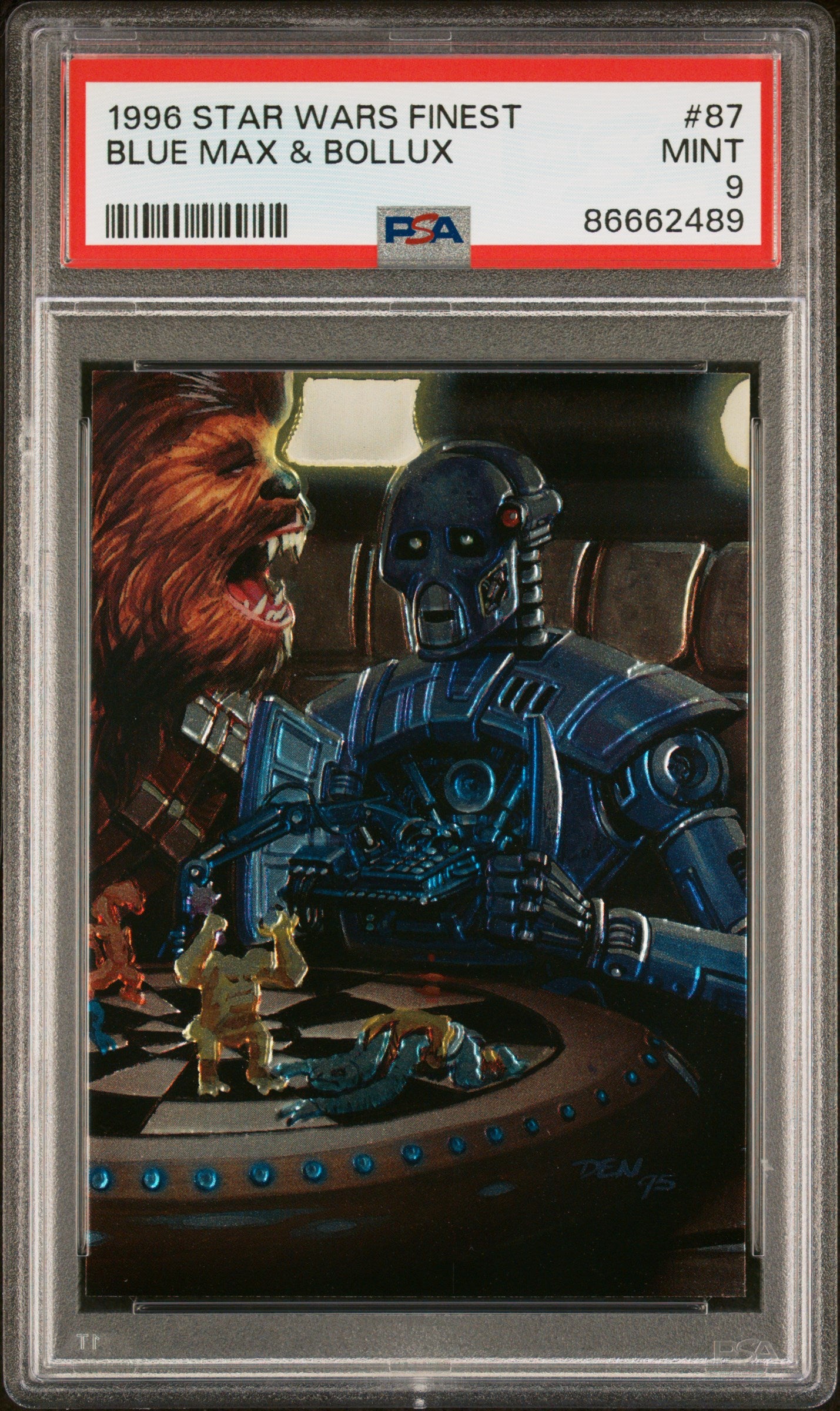 1996 STAR WARS FINEST Blue Max & Bollux #87 PSA 9 Graded Trading Card - Perfect for Collectors & Star Wars Fans Display