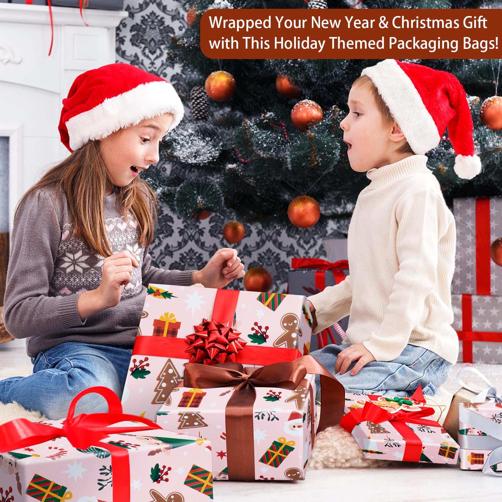 50 Pack Christmas Poly Mailers 10x13 Inch - Holiday Shipping Bags for Ecommerce, Mailing Envelopes, Gift Packaging - Perfect for Online Stores, Small Businesses & Seasonal Shipping