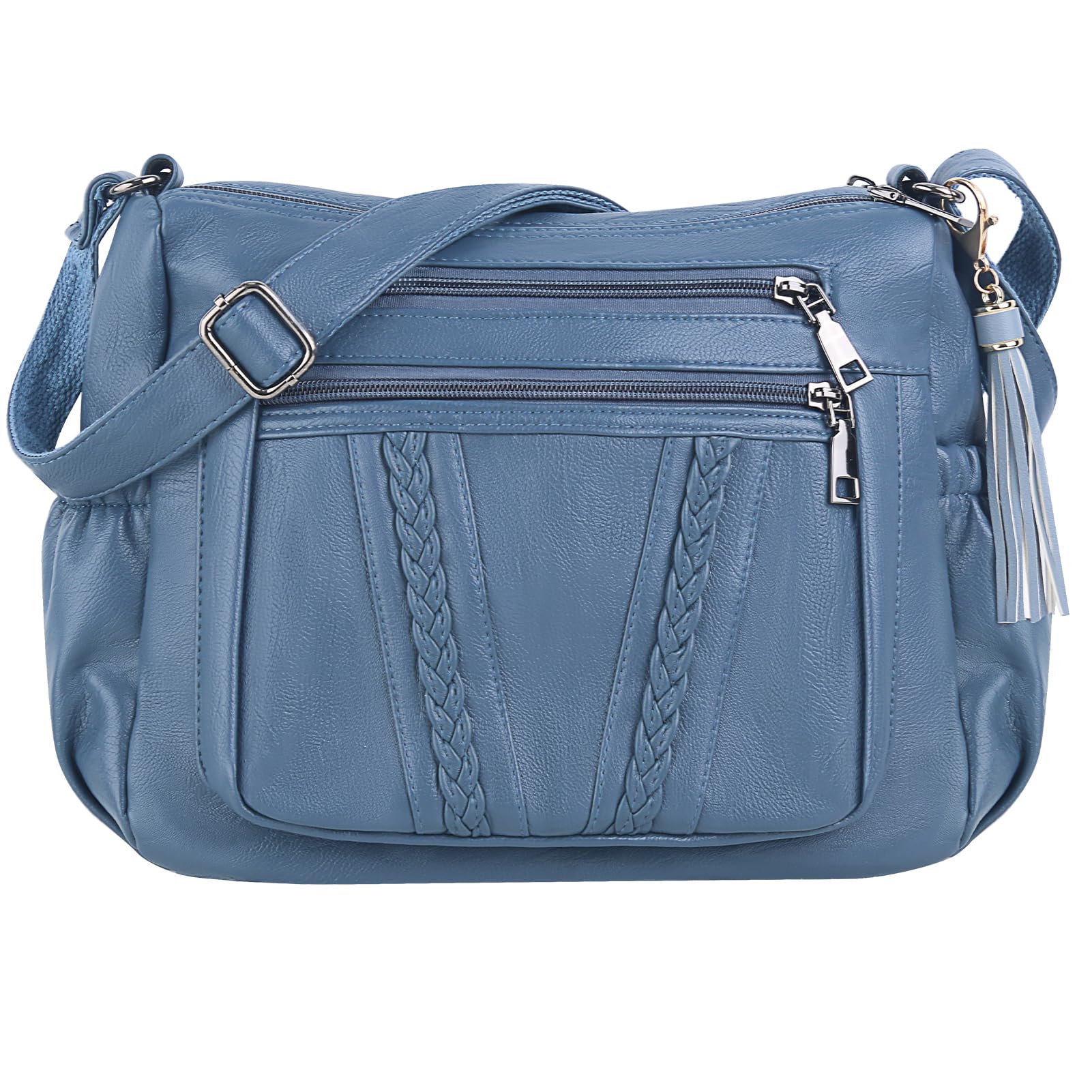 ELDA Women's Crossbody Bag - Soft PU Leather Purse with Multiple Pockets, Stylish Shoulder Handbag for Daily Use, Travel & Shopping