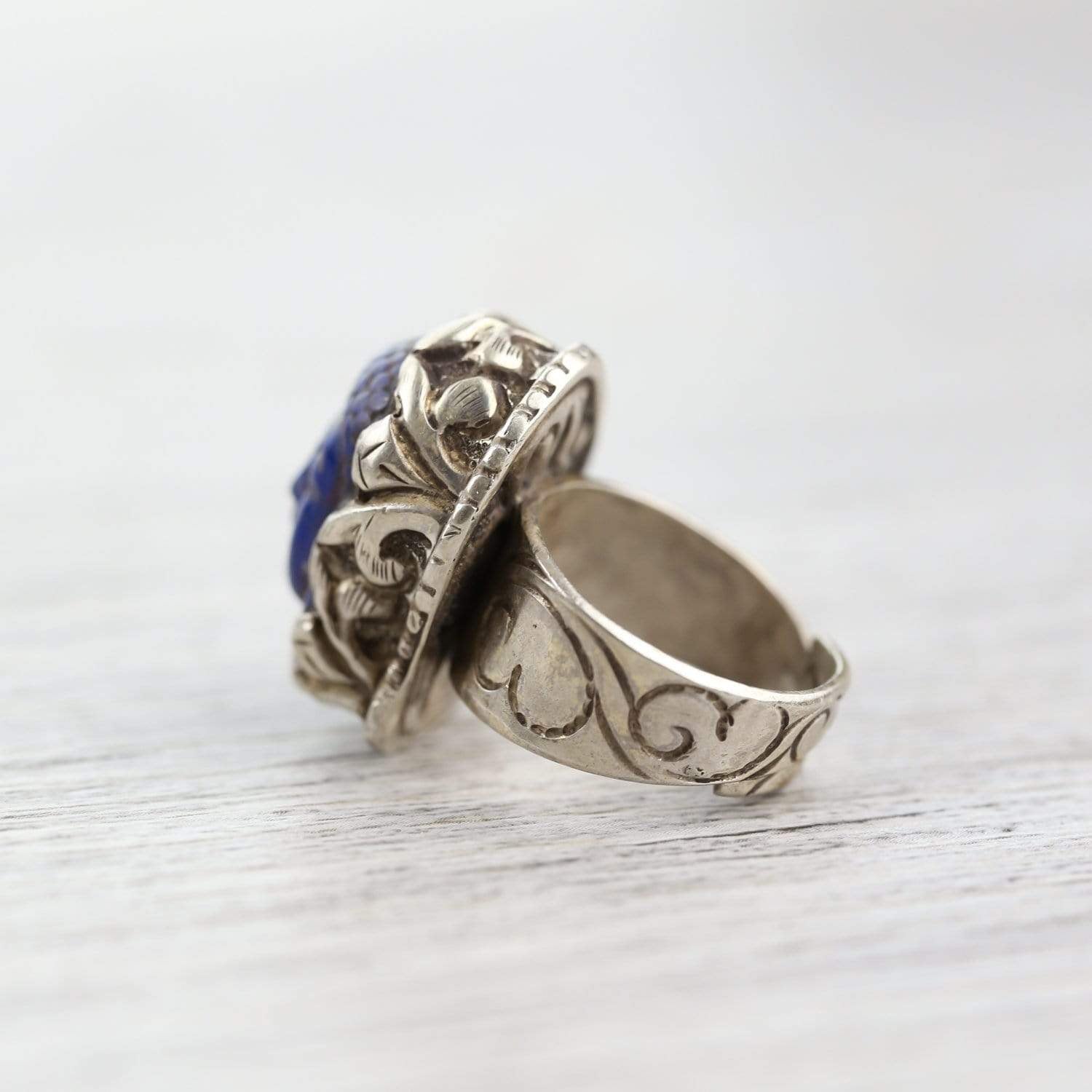 Lapis Lazuli Buddha Ring for Healing & Meditation - Spiritual Jewelry for Mindfulness, Yoga & Positive Energy