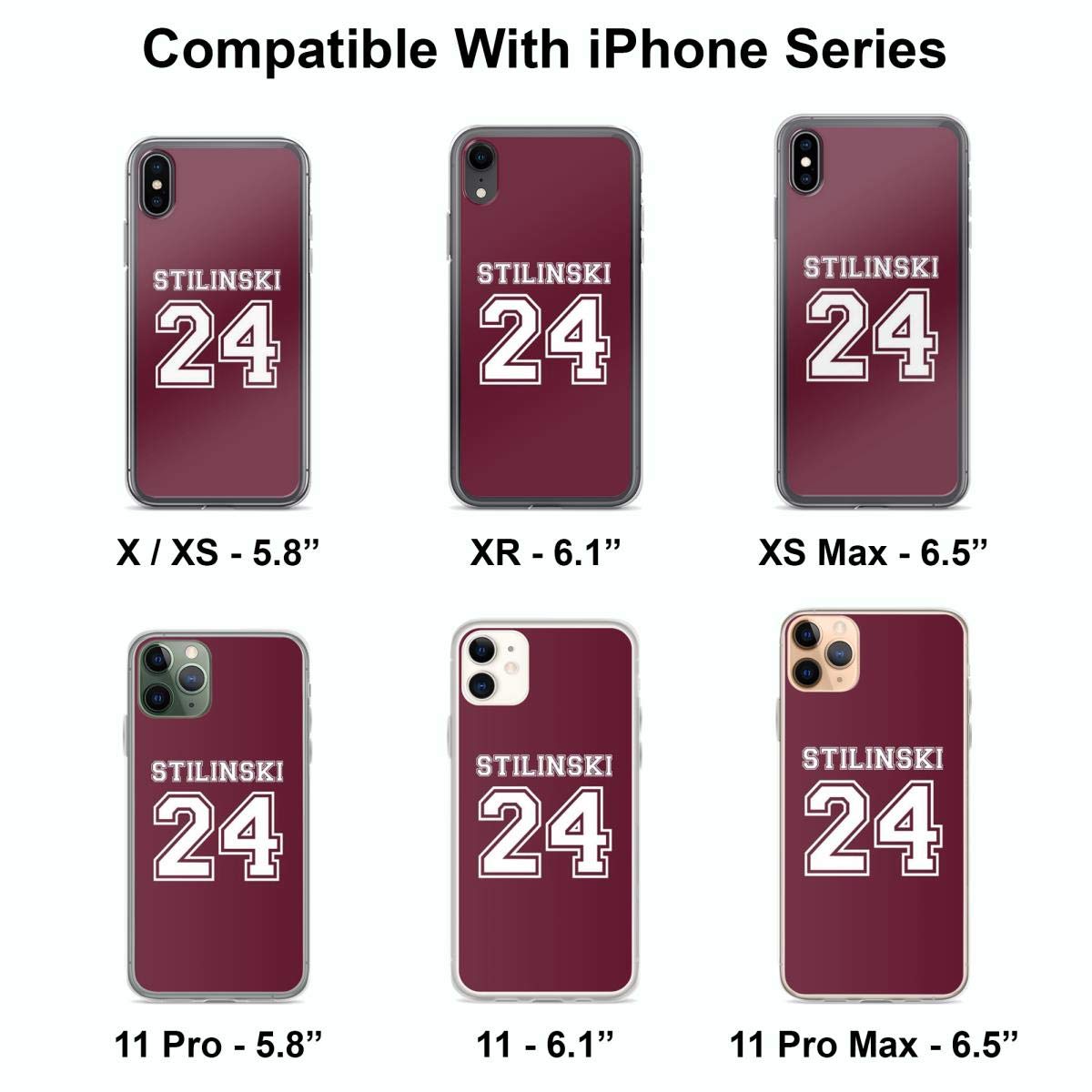 Stiles Stilinski Jersey Style iPhone Case - Compatible with iPhone 15/14/13/12/11/X/Xs/Xr/8/7/6/6s Plus Pro Max - Clear Protective Phone Cover - Perfect for Teen Wolf Fans & TV Show Merchandise Collectors
