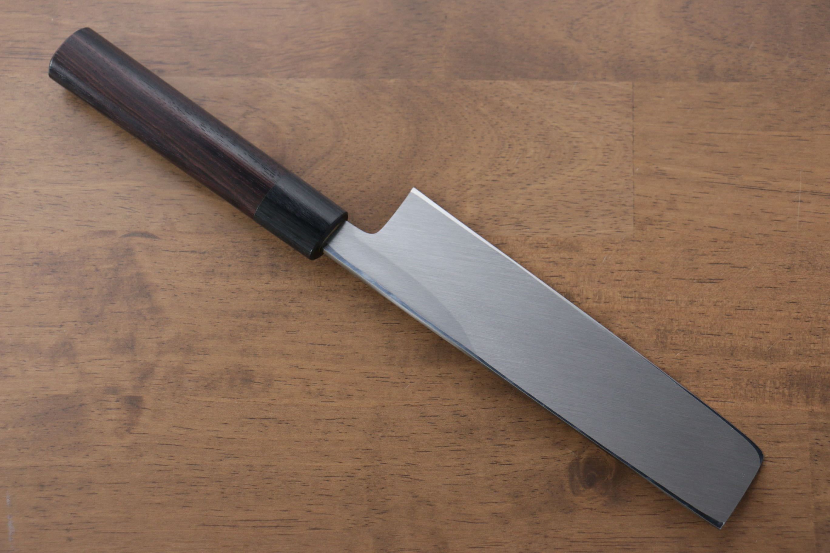 Premium Jikko White Steel No.2 Usuba Knife 180mm with Ebony Handle - Professional Japanese Vegetable Knife for Sushi, Sashimi & Precision Cutting