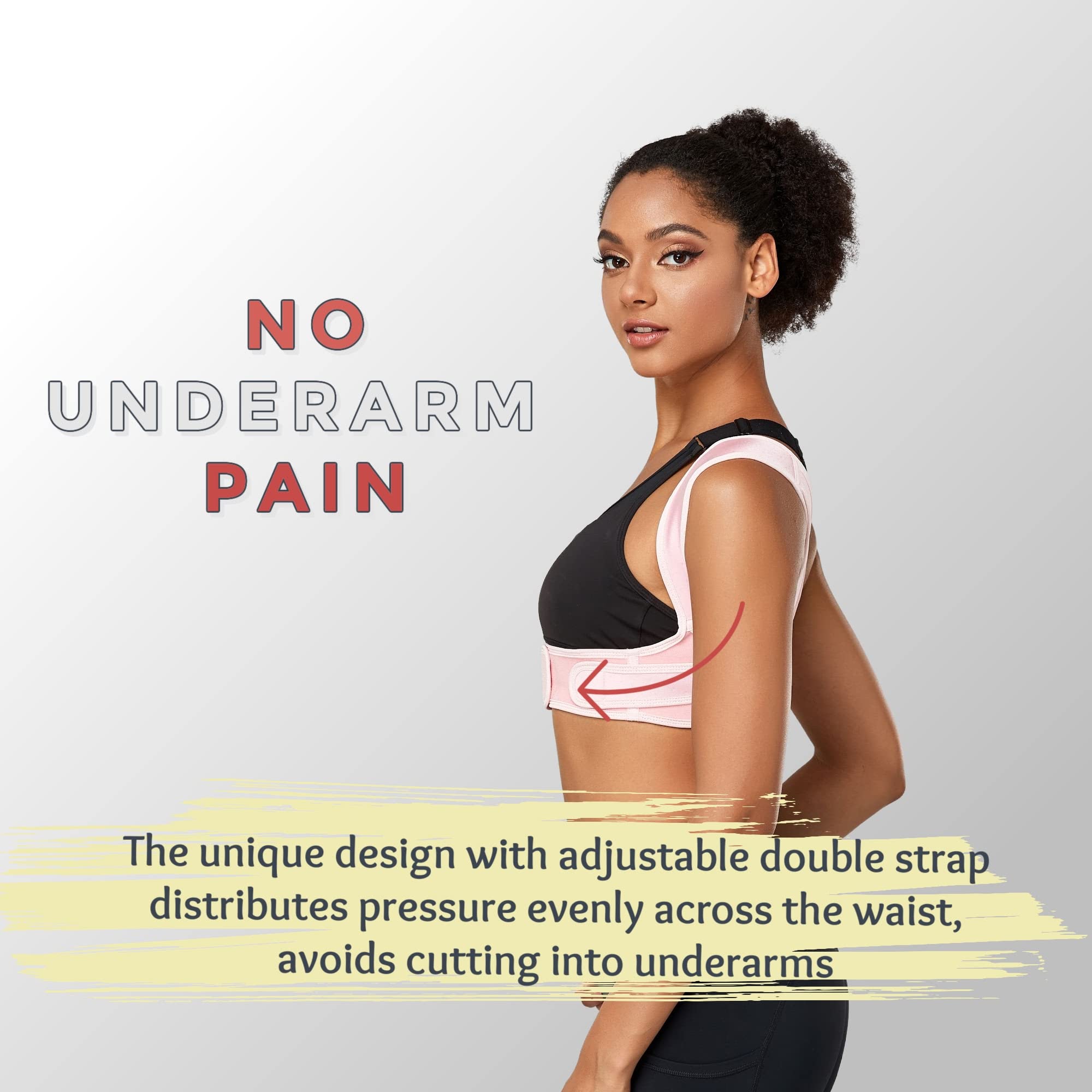 Adjustable Posture Corrector for Women & Men - Upper Back & Shoulder Brace for Pain Relief & Better Alignment | Improve Slouching, Reduce Back Pain & Muscle Fatigue | Perfect for Office Work, Driving & Daily Activities