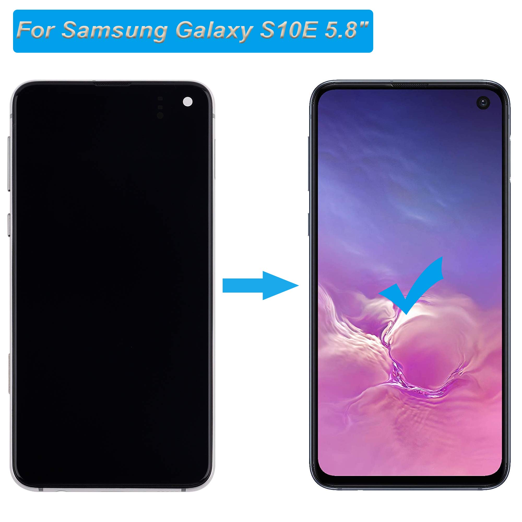 Original AMOLED Screen Replacement for Samsung Galaxy S10E SM-G970U/SM-G970W - 5.8