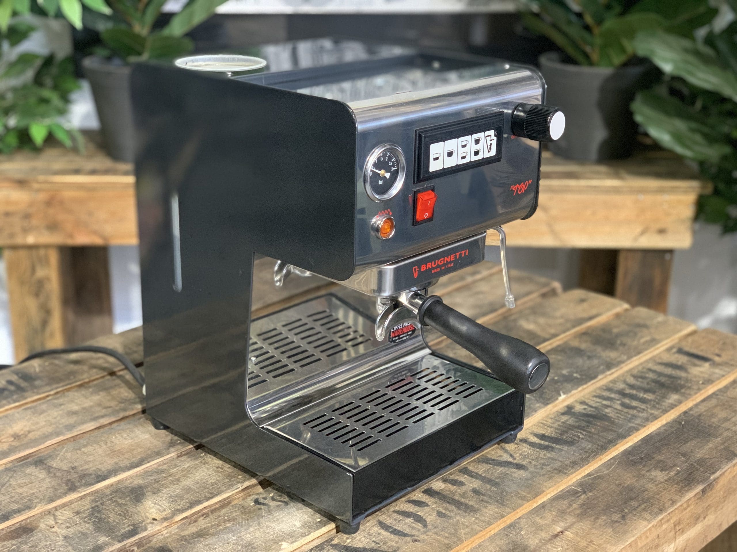 Brugnetti Simona Top 1 Group Stainless Steel Espresso Coffee Machine - Professional Barista Quality for Home & Cafe Use