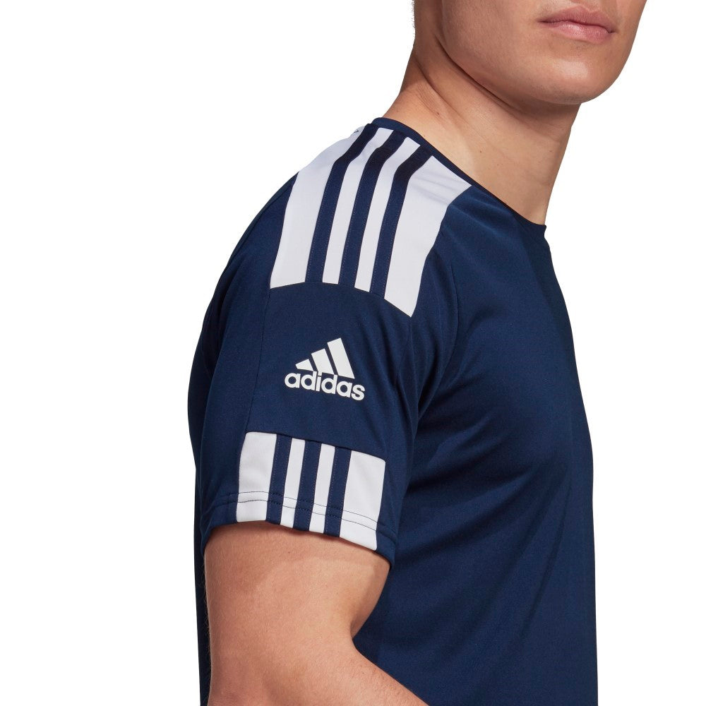 Adidas Adult Squadra 21 Soccer Jersey - Navy/White - Breathable Performance Shirt for Men - Perfect for Training, Matches & Fan Wear