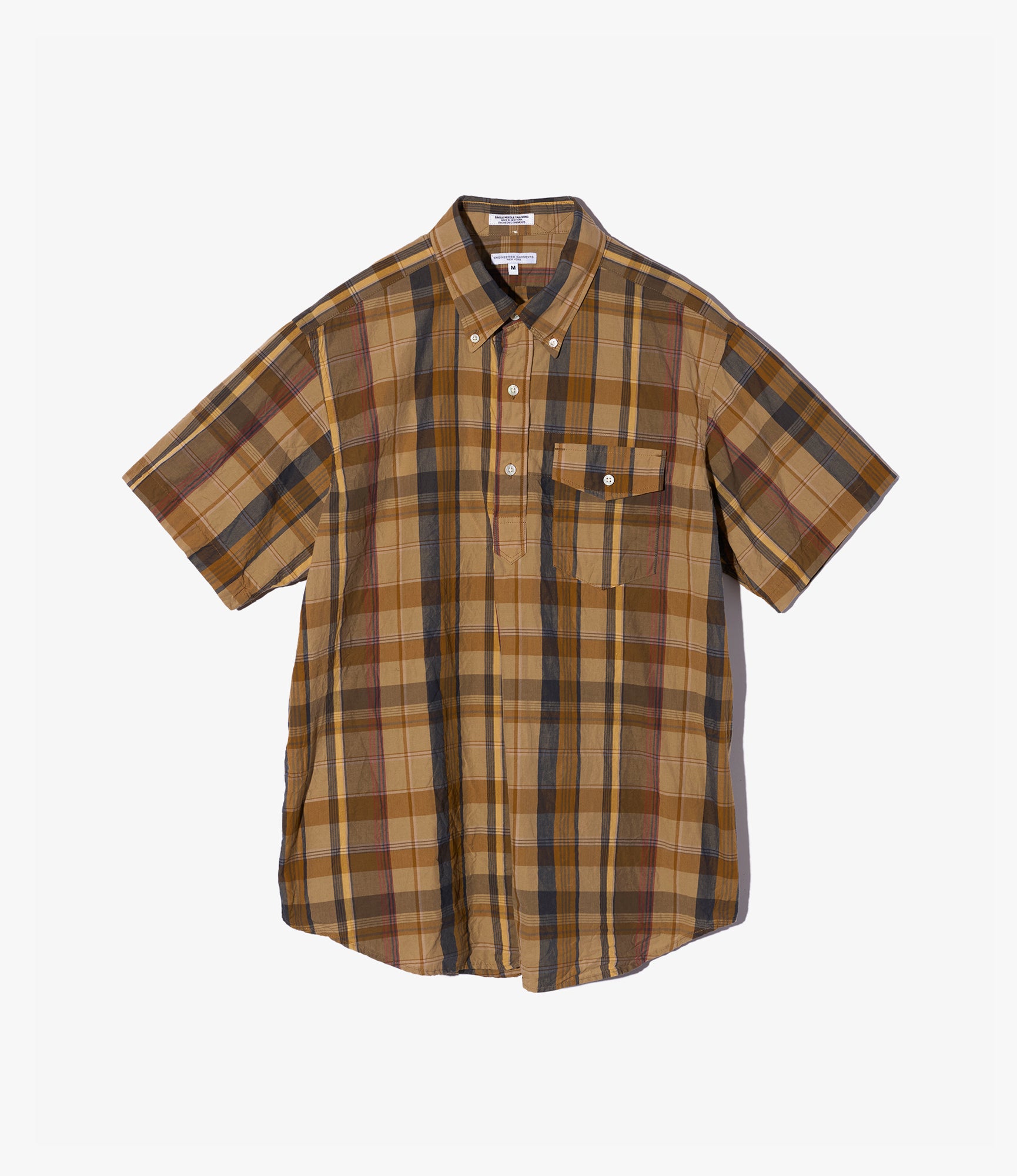 Popover BD Shirt for Men - Olive Madras Plaid Cotton Button Down Shirt | Casual Wear & Summer Outfits