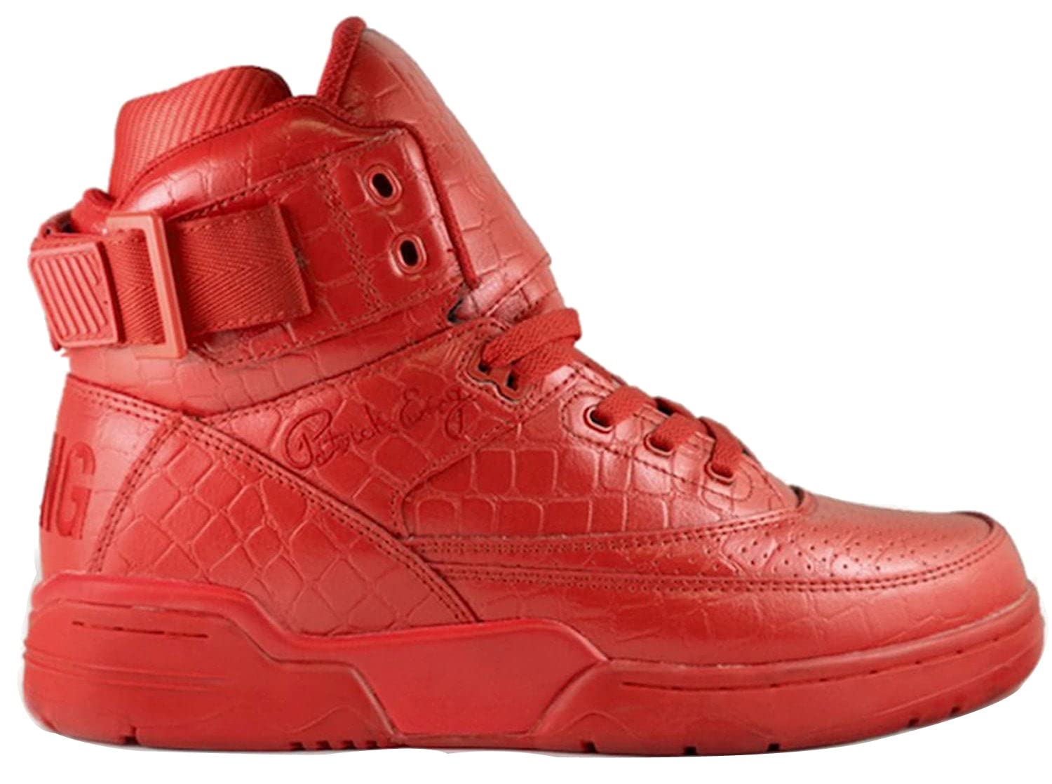 Patrick Ewing Athletics 33 Hi Red Croc Basketball Sneakers - Retro High-Top Shoes for Men, Streetwear & Casual Style - Perfect for Court Play, Gym Workouts & Urban Fashion