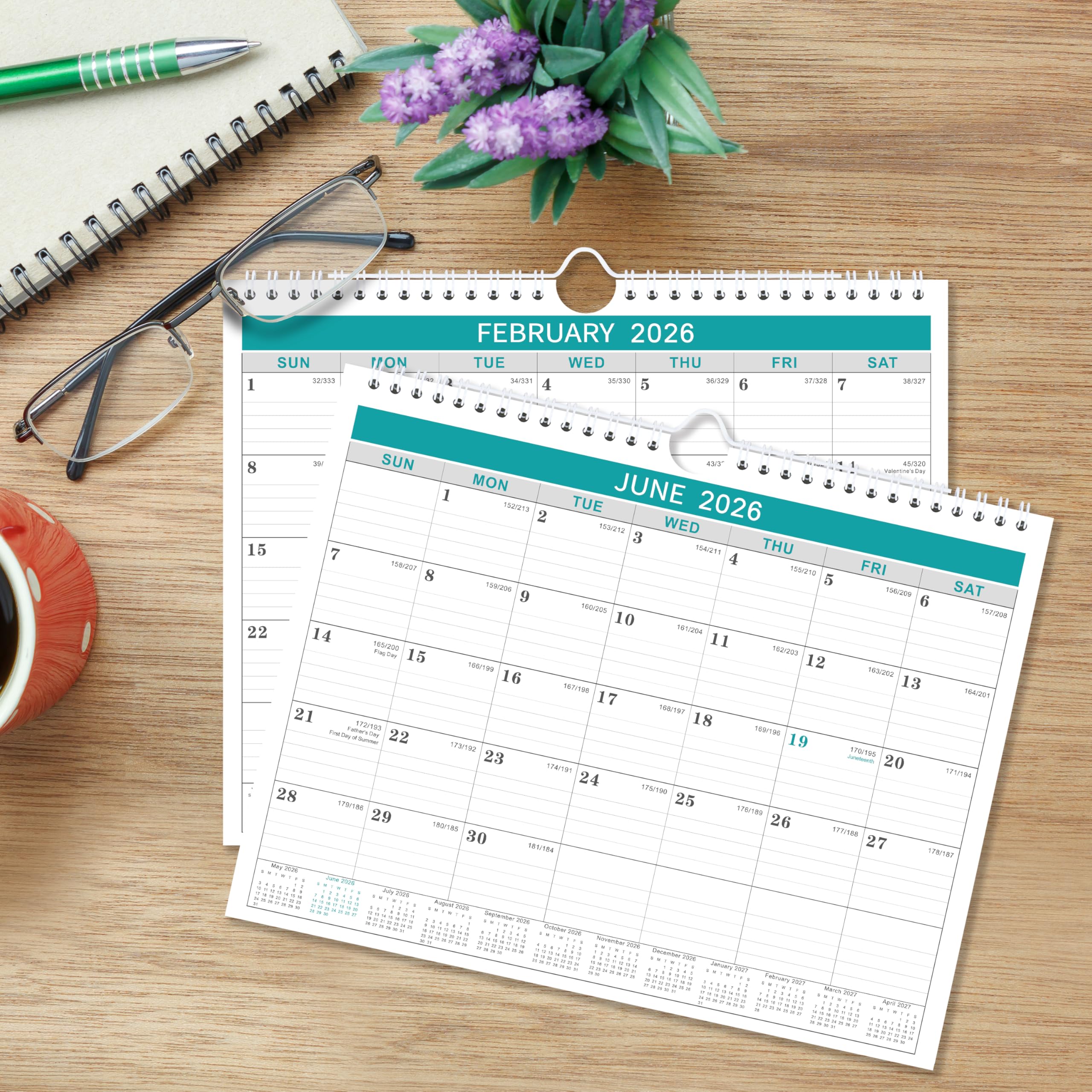2025-2026 Wall Calendar - 18-Month Planner from July 2025 to December 2026 | 8.5