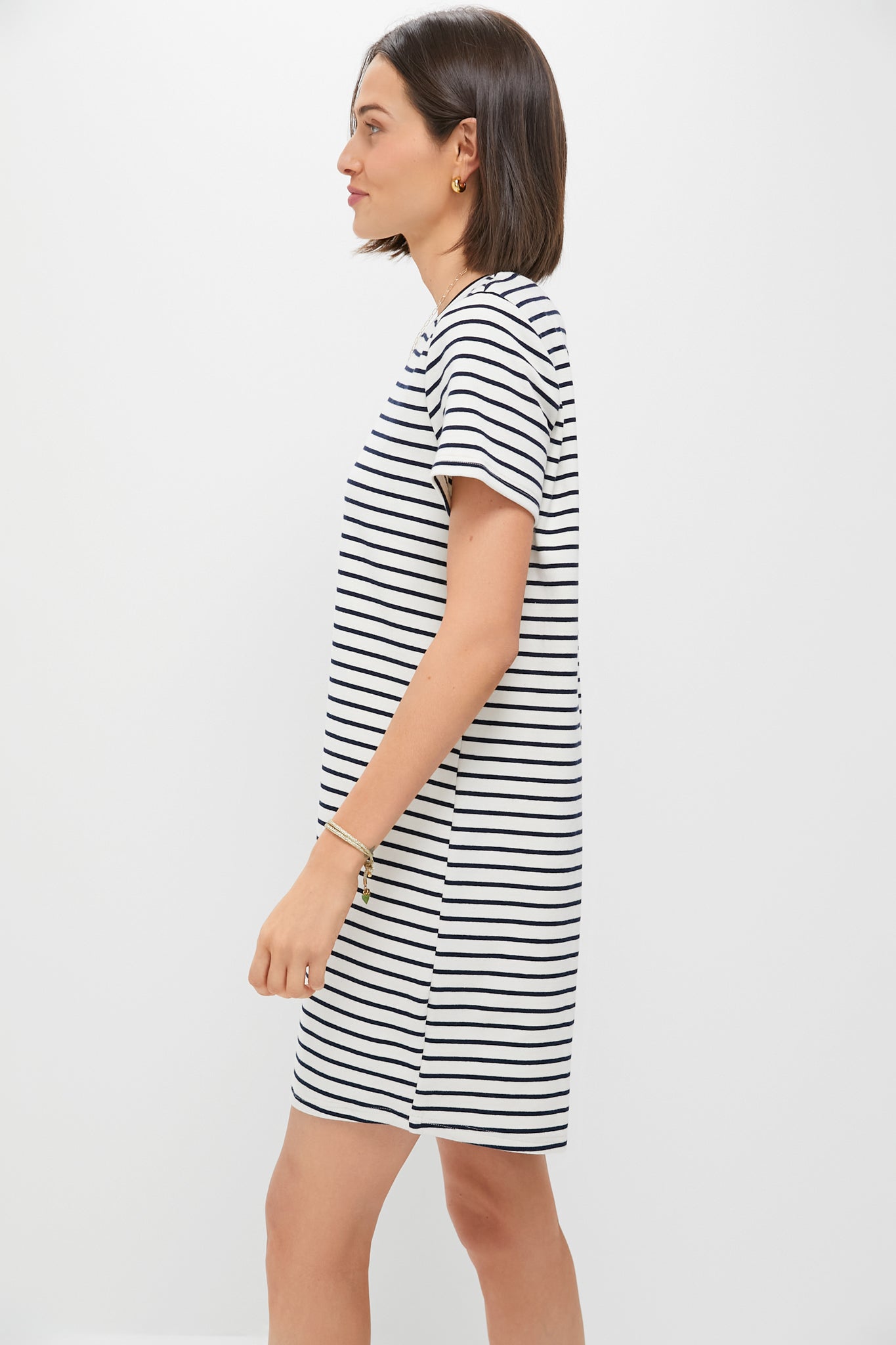 Blue Stripe Aimee Mini Dress for Women - Flowy Summer Casual Dress with Pockets | Perfect for Beach Vacations, Date Nights & Brunch Outings