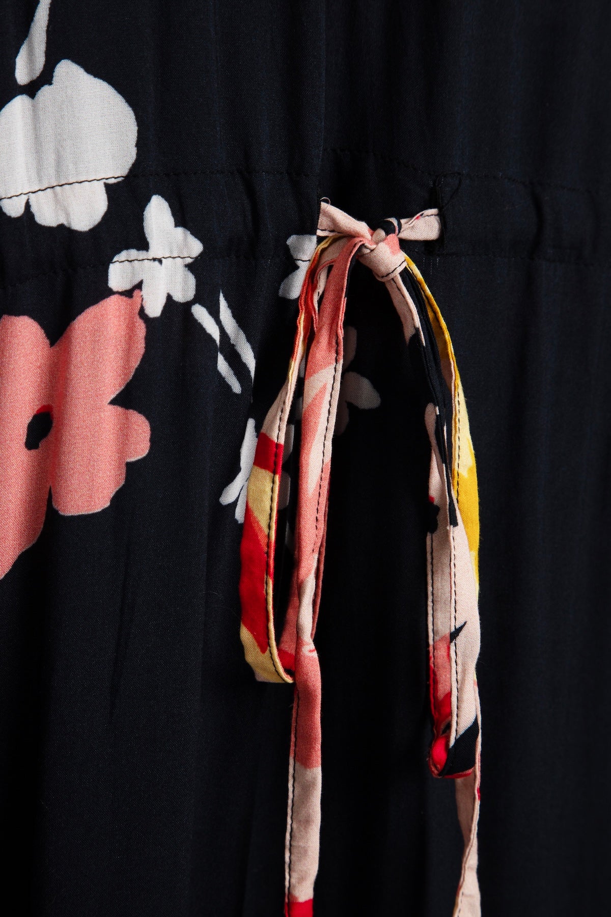 Stylish Multicolored Fiore Tie Waist Keyhole Kaftan Dress - Perfect for Beach Vacation, Summer Outings & Boho Chic Fashion