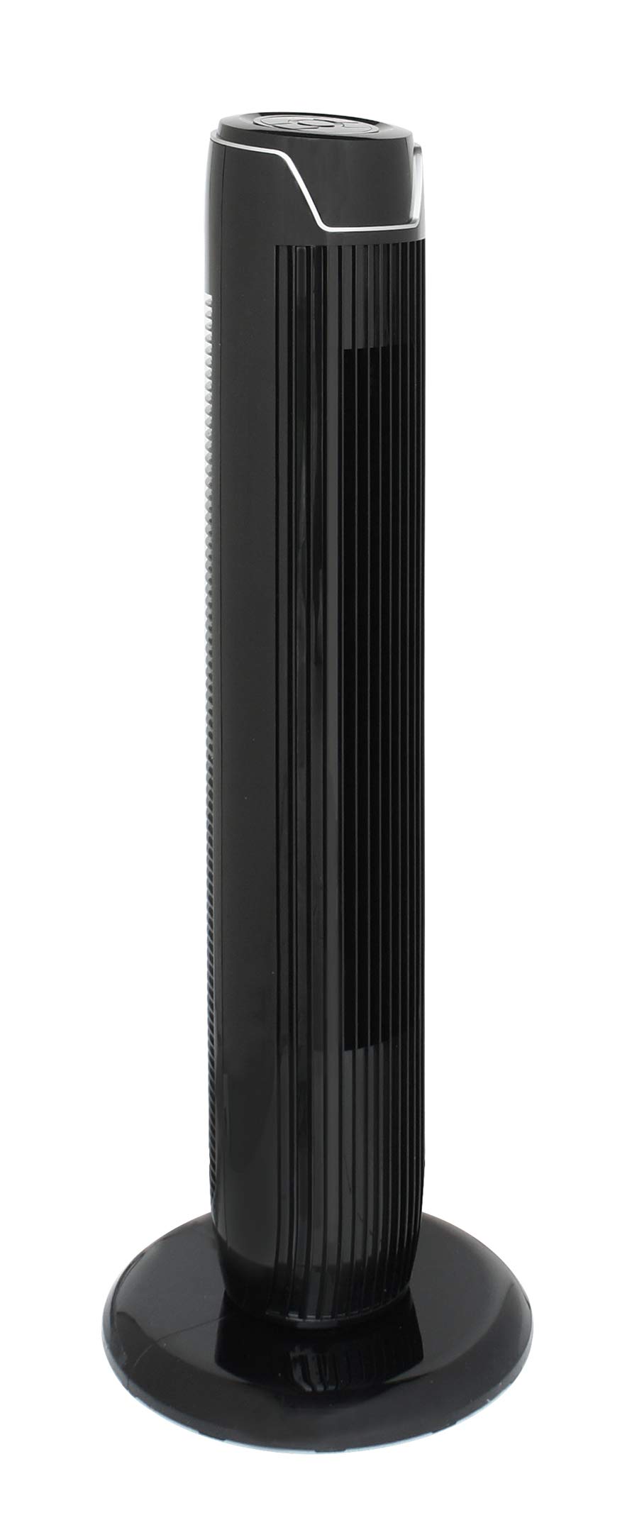 SPT SF-1536BK Black Oscillating Tower Fan with Remote Control, 3-Speed Settings & 12-Hour Timer - Perfect for Bedroom, Living Room and Office Cooling