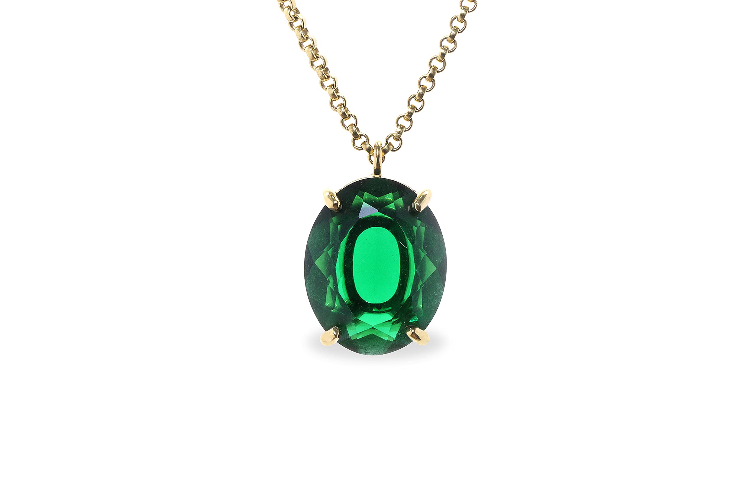 Emerald Anemone Necklace - Handcrafted May Birthstone Jewelry for Women, Adjustable Length Green Statement Necklace - Perfect Gift for Mom, Wife, Sister or Daughter - Ideal for Weddings, Parties and Everyday Fashion Accessories