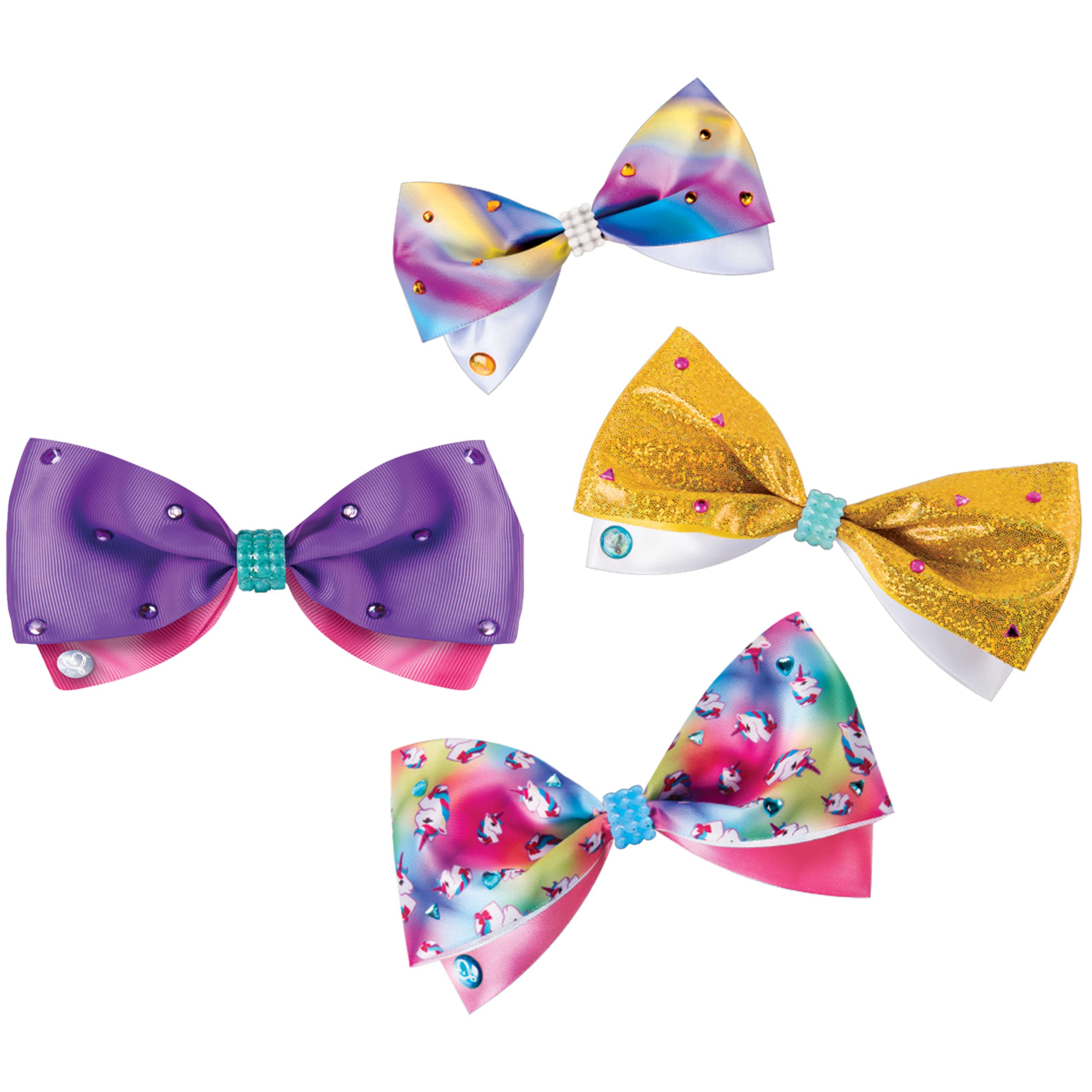 JoJo Siwa Bow Maker Kit for Kids - DIY Rainbow & Unicorn Hair Accessories Craft Set - Best Creative Gift for Girls Age 6+ - Perfect for Birthday Parties, Dress Up Play & DIY Fashion Projects
