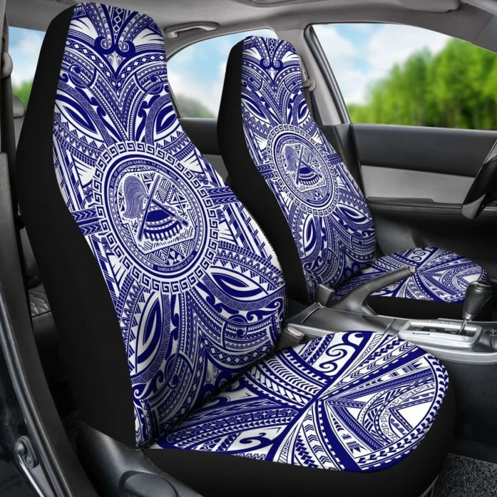 American Samoa Car Seat Cover with Polynesian Flag Colors & Coat of Arms - Durable Car Accessories for Tropical Climate & Island-Themed Vehicles