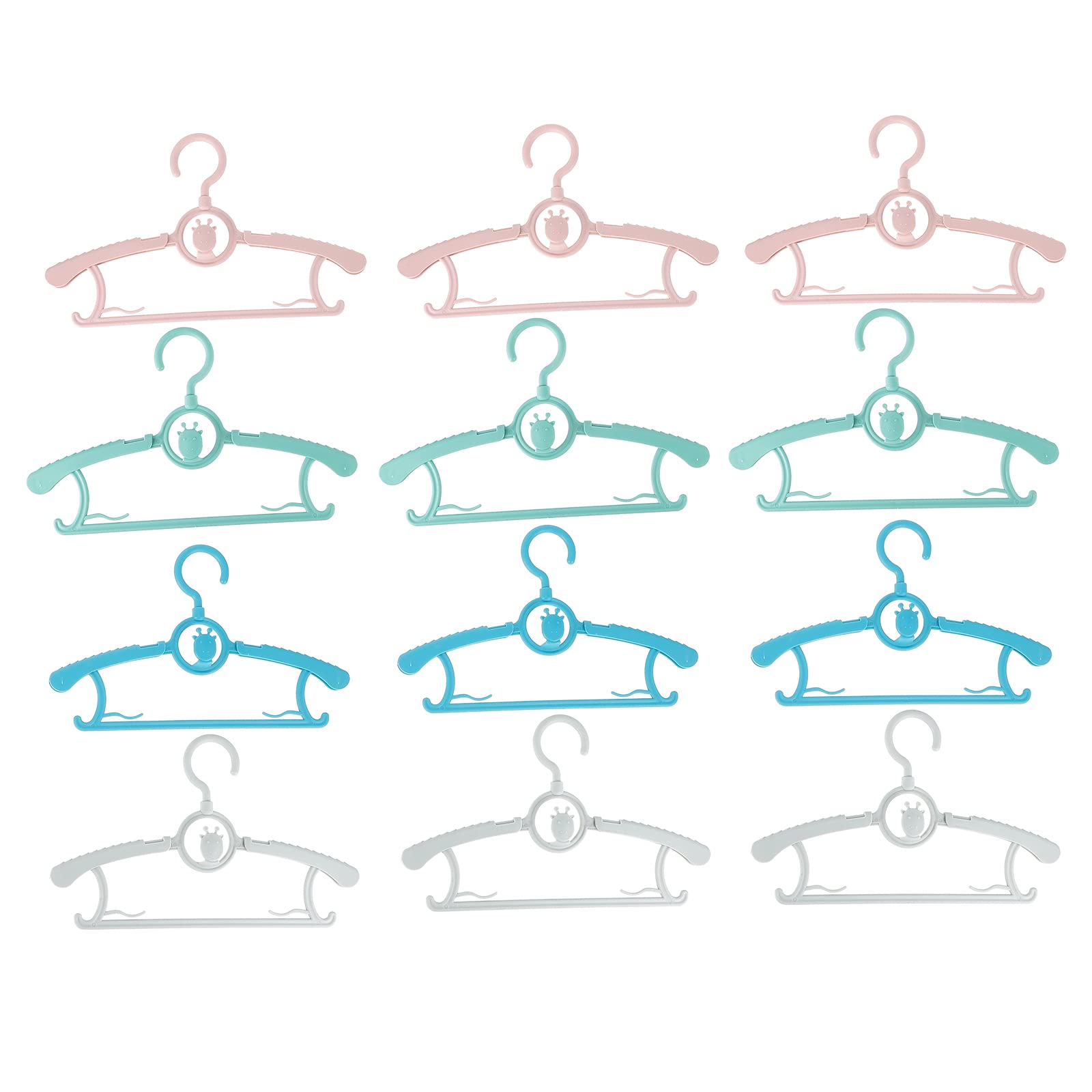 LUOZZY 20 Pack Colorful Non-Slip Plastic Baby Clothes Hangers - Newborn & Kids Clothing Hangers for Wardrobe Organization - Perfect for Nursery, Baby Shower Gifts & Toddler Closet Storage