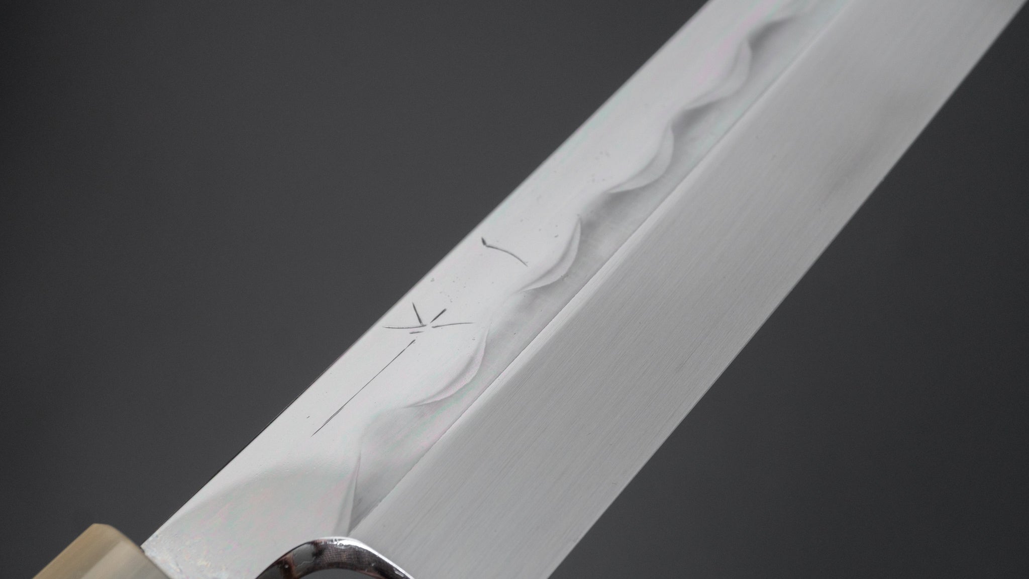 Premium Hitohira Togashi White #1 Notaremon Mizu Honyaki Yanagi Sakimaru 330mm Japanese Chef Knife with Ziricote Handle & Saya - Perfect for Sushi, Sashimi & Precision Cutting