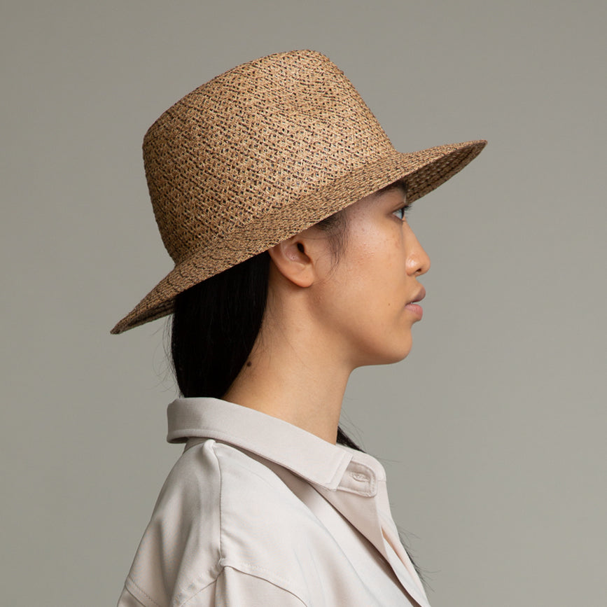 Courtney Toyo Packable Fedora Hat - Lightweight Travel Sun Hat for Women - Foldable Wide Brim Hat for Beach, Vacation & Outdoor Adventures