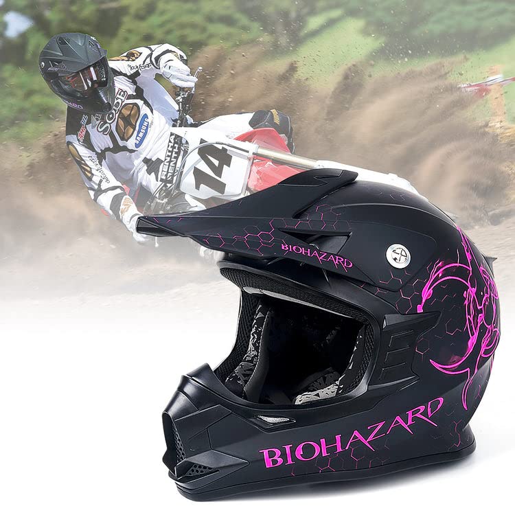 Orthrus DOT Approved Dirt Bike Helmet for Adults & Youth - Off Road ATV Motocross Helmet with Ventilation - Perfect for Trail Riding, Motocross Racing & Off-Road Adventures
