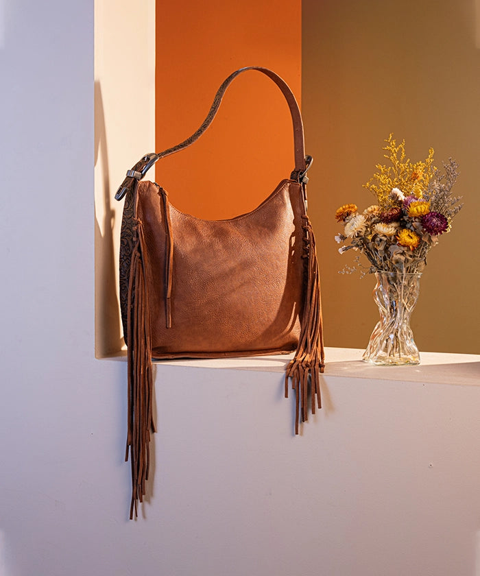Montana West Fringe Hobo Bag - Stylish Leather Crossbody Purse for Women | Perfect for Everyday Use, Work & Travel