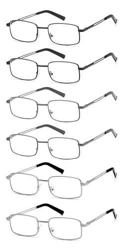 6-pack Readers: 2 Black 2 Gunmetal 2 Silver