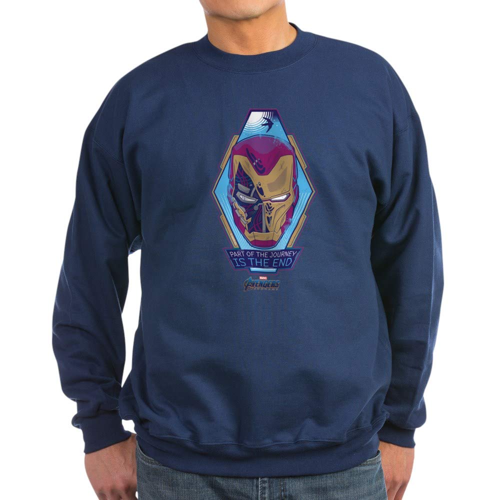Iron Man Head Classic Crew Neck Sweatshirt | Marvel Superhero Graphic Tee | Men's Casual Pullover Hoodie | Perfect for Cosplay, Comic Con & Superhero Fans