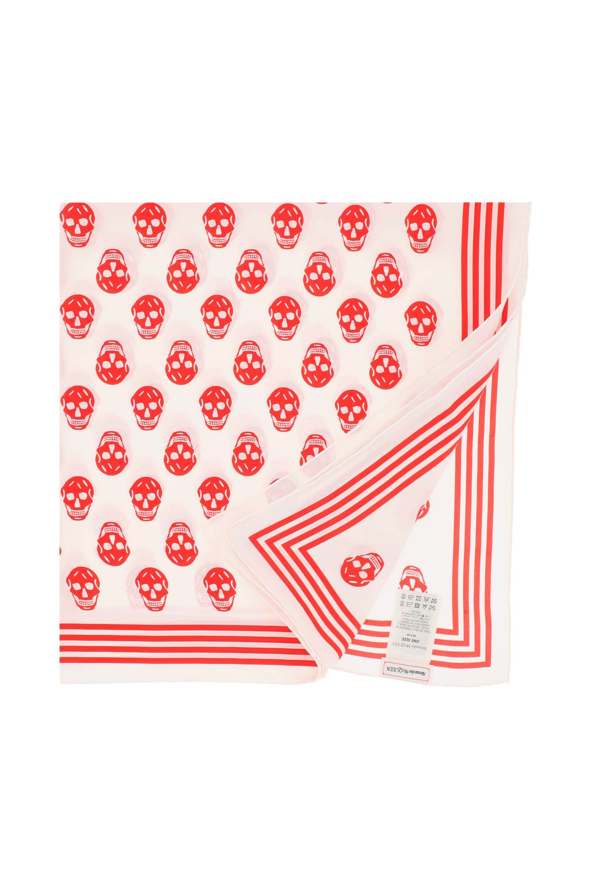 Alexander McQueen Skull Print Silk Scarf - Luxury Fashion Accessory for Women, Perfect for Gift Giving & Special Occasions