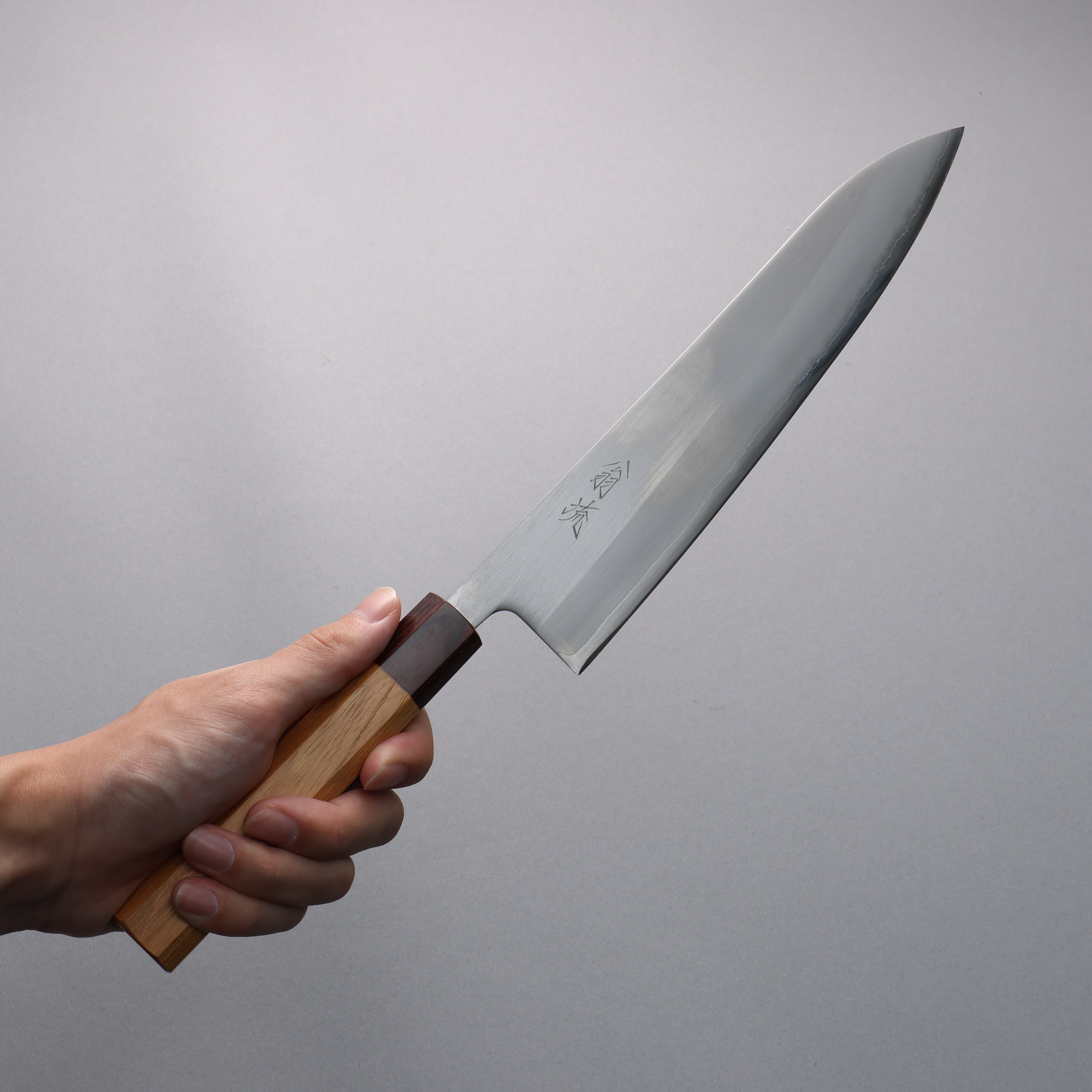 Premium OUL White Steel No.1 Gyuto Japanese Chef Knife 240mm with Keyaki (Japanese Elm) Handle - Professional Kitchen Tool for Sushi, Meat Cutting & Precision Cooking