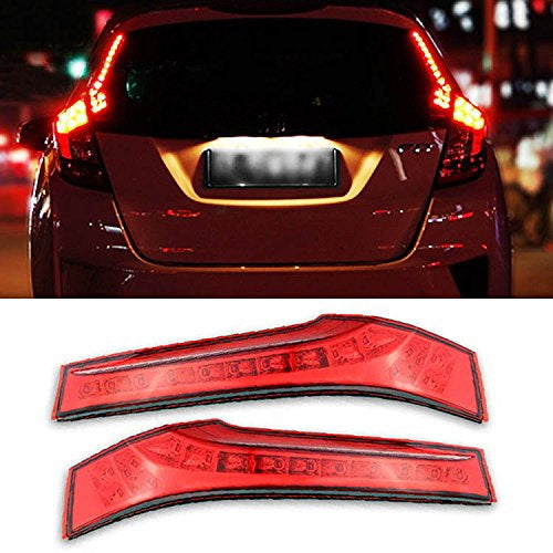 2015-2020 Honda Fit LED Tail Lights - Red Lens 14-LED Brake Lamps for Rear Side Pillar | Enhanced Visibility & Style Upgrade for Night Driving & Custom Car Mods