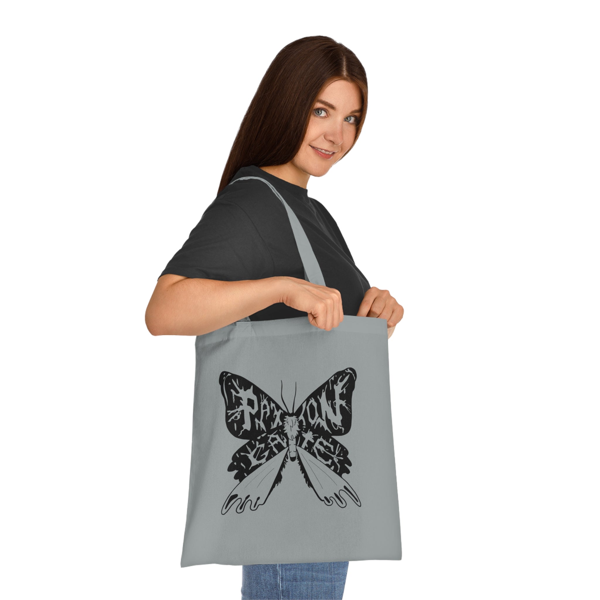 Premium Cotton Moth Tote Bag - Eco-Friendly Reusable Shopping Bag for Women & Men - Perfect for Groceries, Beach, Work & Travel