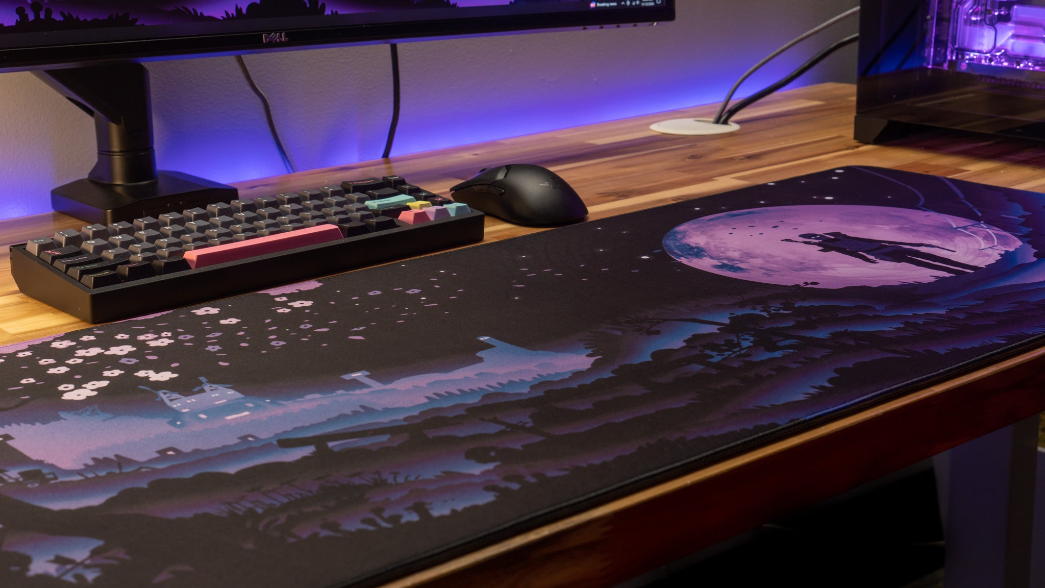 AloneinTokyo Cherry Blossom Rust Limited Edition Gaming Mouse Pad - Content Creator Collaboration Desk Mat for PC, Mac & Console Gaming - Perfect for Esports, Office & Home Workspace Setup