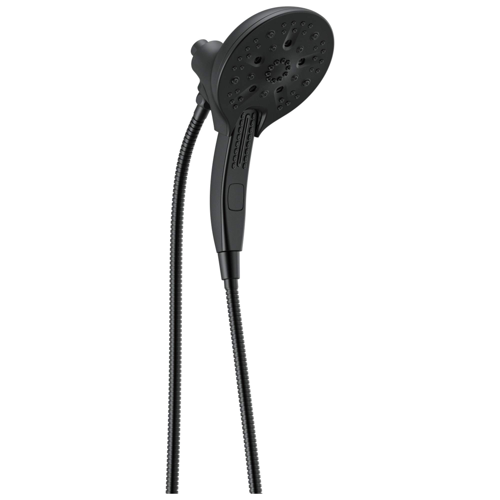 Delta 58620-BL25-PK 2-in-1 Dual Shower Head with 5 Spray Settings - Black Bathroom Fixture for Luxurious Rainfall and Handheld Shower Experience - Lifetime Limited Warranty - Perfect for Master Bathrooms, Spa-Like Showers and Water Conservation