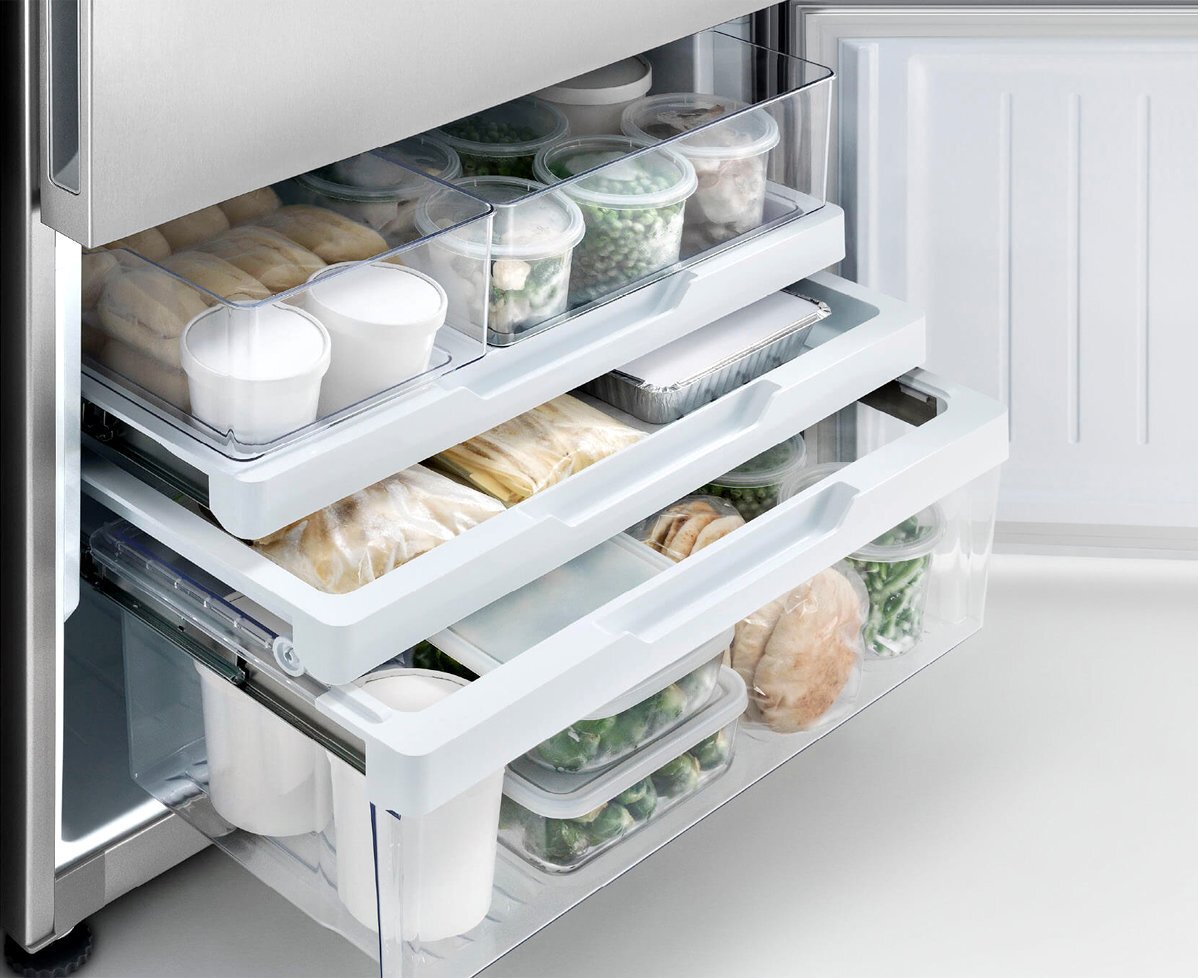 Fisher & Paykel Series 5 494L Bottom Mount Refrigerator - Stainless Steel Left Hinge RF522BLPX6 - Energy Efficient French Door Fridge for Modern Kitchen & Family Use