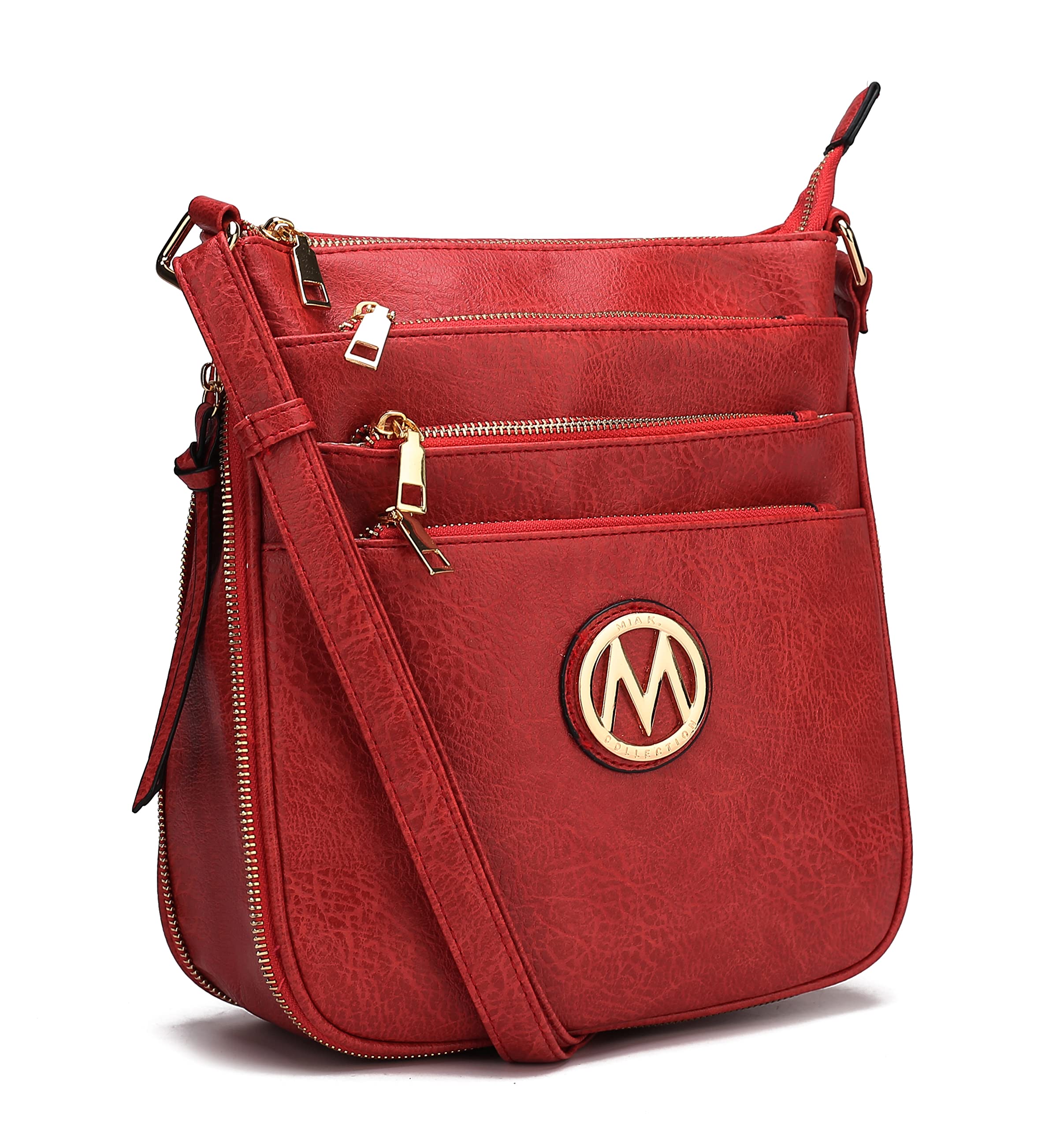MKF Collection Women's Crossbody Bag - Stylish PU Leather Messenger Purse with Adjustable Shoulder Strap | Perfect for Work, Travel & Everyday Use | Designer Handbag by Mia K