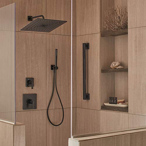 Speakman VS-159-MB Matte Black Wall Mounted Shower Arm & Hand Shower Holder - Perfect for Bathroom Renovation and Modern Home Upgrades