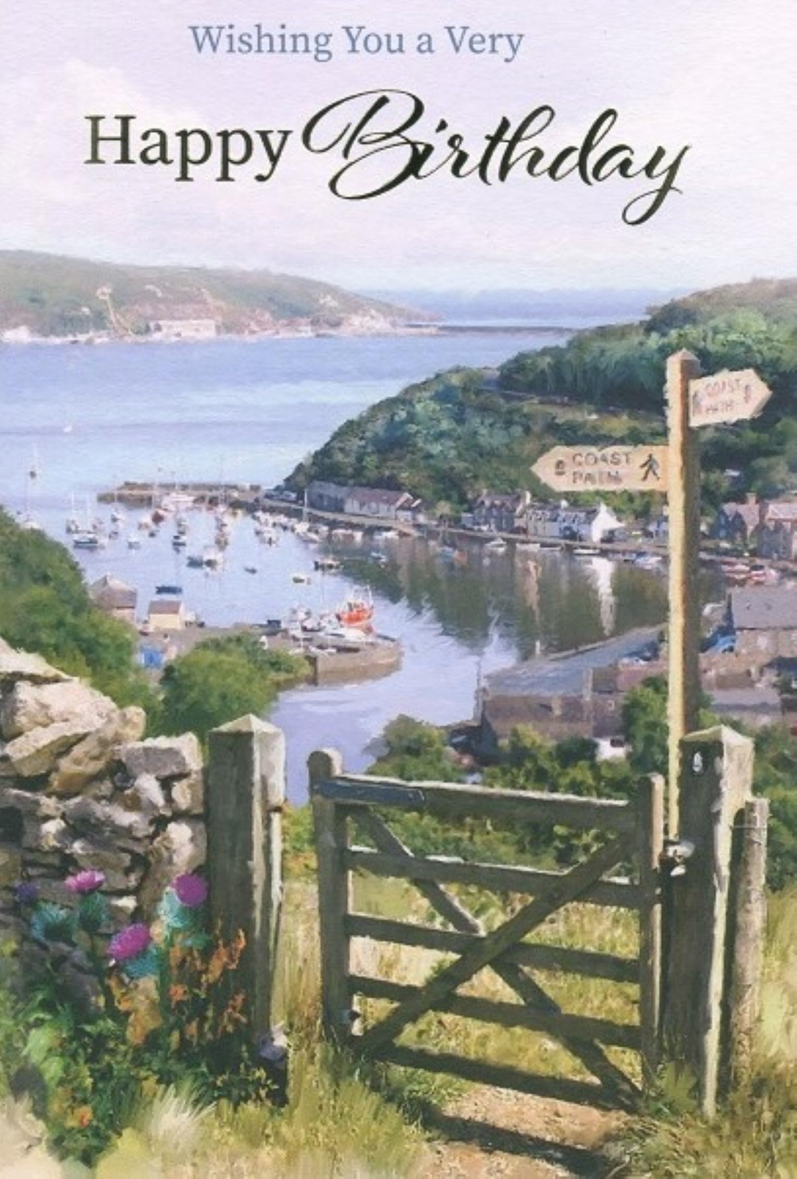 Happy Birthday Card for Men - Outdoor Scenic Design - 7.5
