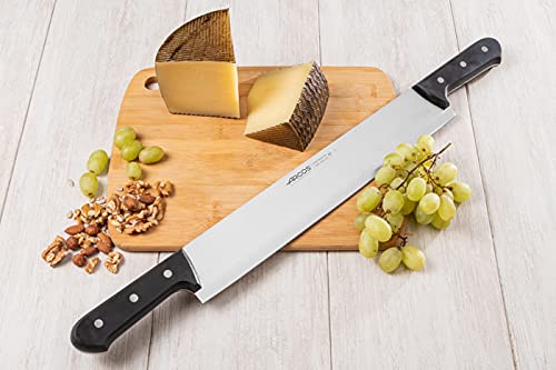 Arcos 16-Inch Cheese Knife - 400mm Nitrum Stainless Steel Blade with Ergonomic POM Handle (1150g, Black) - Perfect for Gourmet Cheese Boards, Charcuterie & Kitchen Use