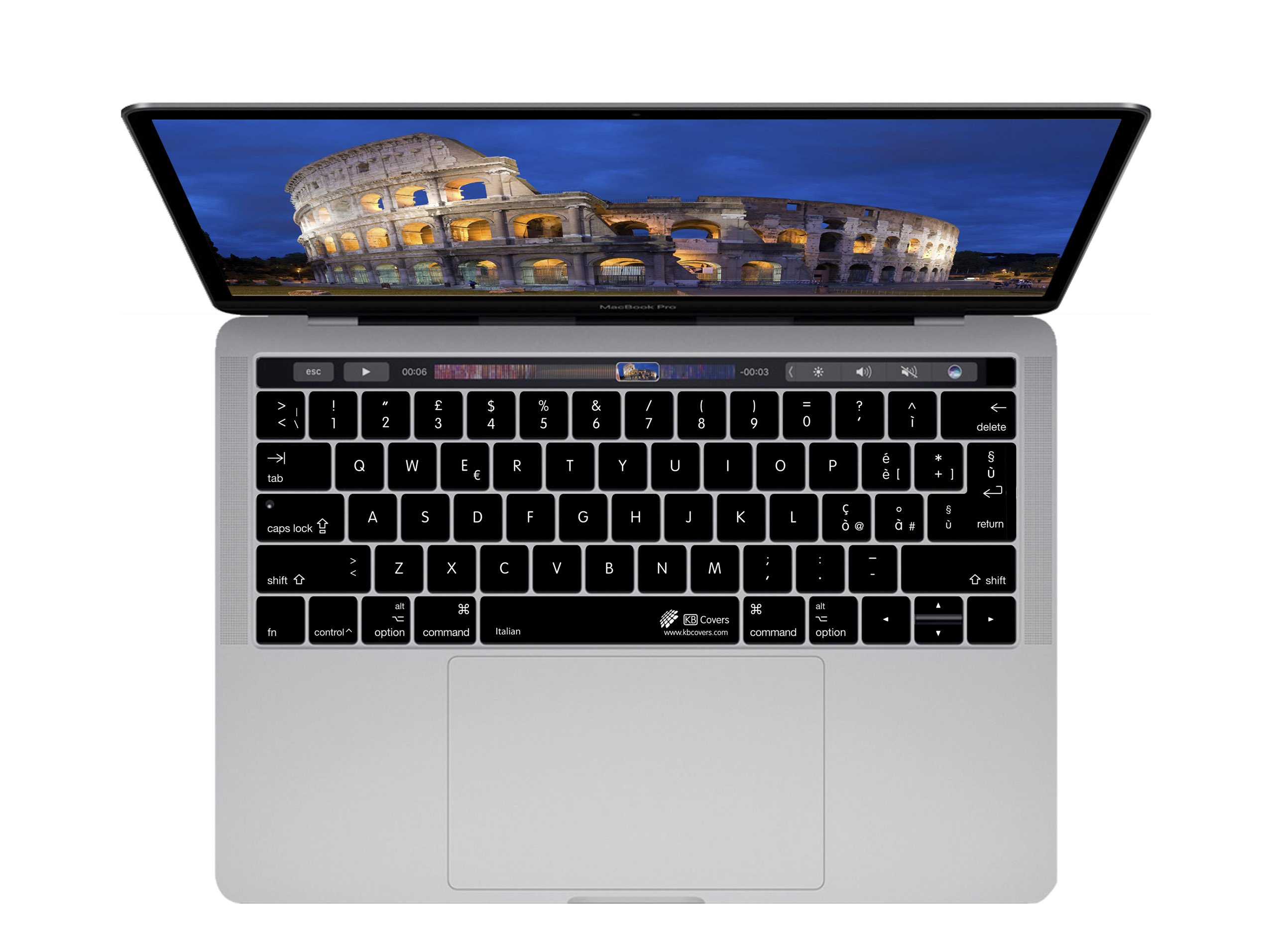KB Covers Italian ISO Keyboard Cover for MacBook Pro Touch Bar (Late 2016) Model 19109 | Silicone Protector for Dust & Spills | Perfect for Office, Travel & Home Use