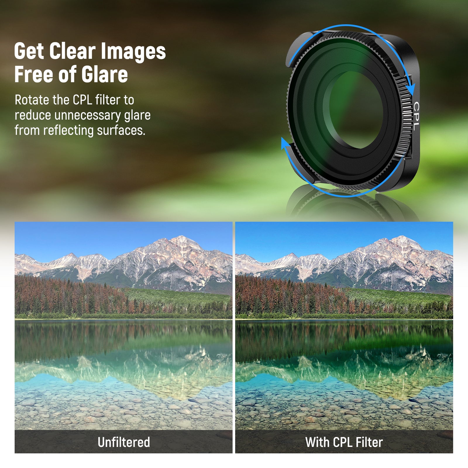 NEEWER 4 Pack ND Filter Set for GoPro Hero 9/10/11/12 Black - Professional Neutral Density Lens Filters for Action Camera - Perfect for Sunny Days, Water Sports & Outdoor Adventures