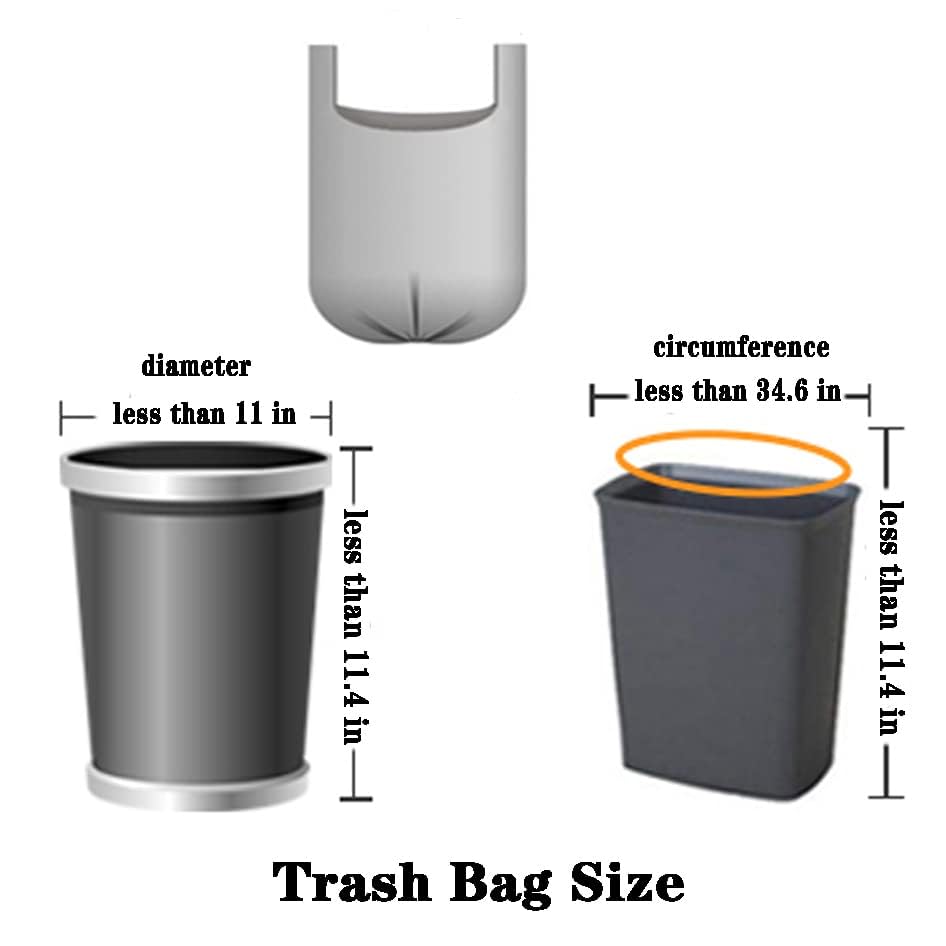 4 Gallon Small Black Trash Bags with Handles - 200 Count Thickened Garbage Bags for Bathroom, Bedroom, Office & Kitchen | Perfect for Wastebaskets, Small Trash Cans & Daily Household Use