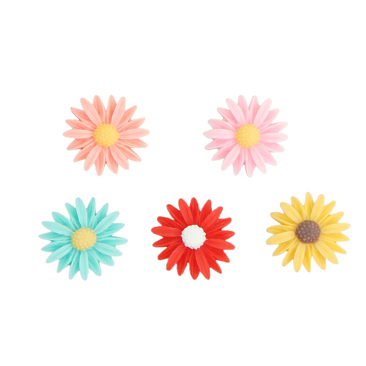 5 Pack Hemoton Flower Fridge Magnets - Cute Refrigerator Stickers & Decals for Kitchen, Bedroom, Whiteboard, Window - Fun Home & Office Decor