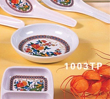 Peacock 3 oz. Melamine Sauce Dish - 3 7/8 Inch Small Serving Bowl - Pack of 60 - Perfect for Restaurants, Catering, and Home Entertaining
