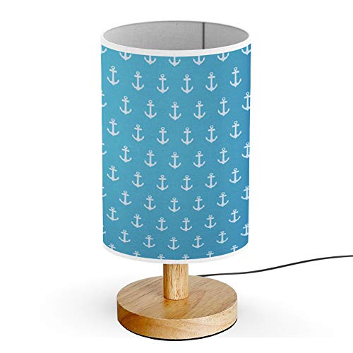ARTSYLAMP - Wood Base Decorative Desk & Bedside Lamp - Nautical Marine Style - Perfect for Home Office, Bedroom Nightstand, and Coastal Themed Decor
