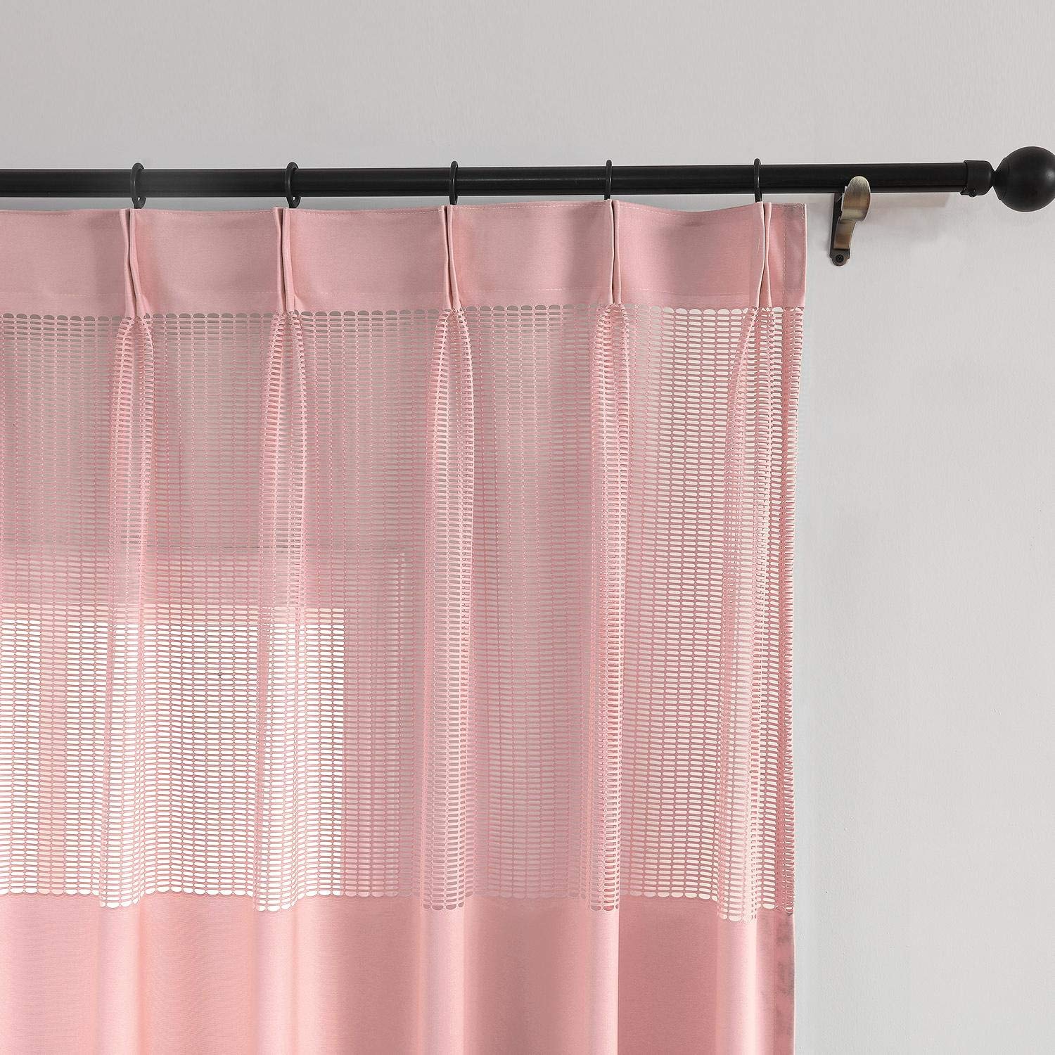 TWOPAGES 15ft Wide x 7ft Tall Pinch Pleated Flame Retardant Room Divider Curtain - Privacy Partition for Hospitals, Offices & Events (1 Panel, Pink) - Perfect for Creating Private Spaces in Medical Facilities, Conference Rooms & Trade Shows