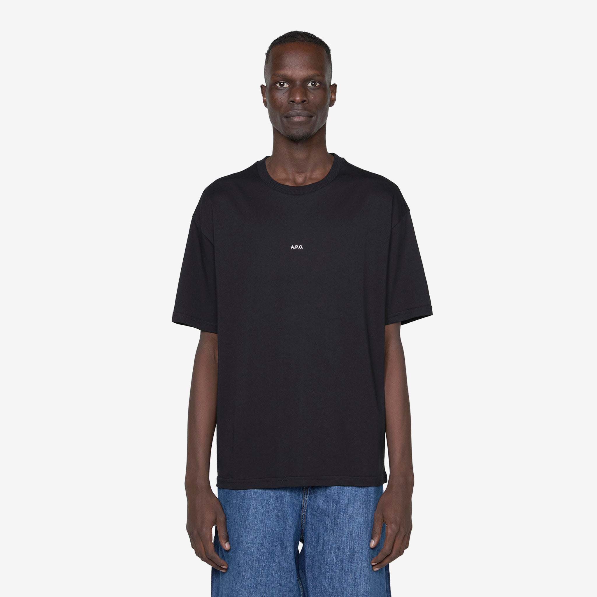 Boxy Micro Logo T-Shirt for Men & Women - Black & White | Casual Streetwear & Everyday Comfort