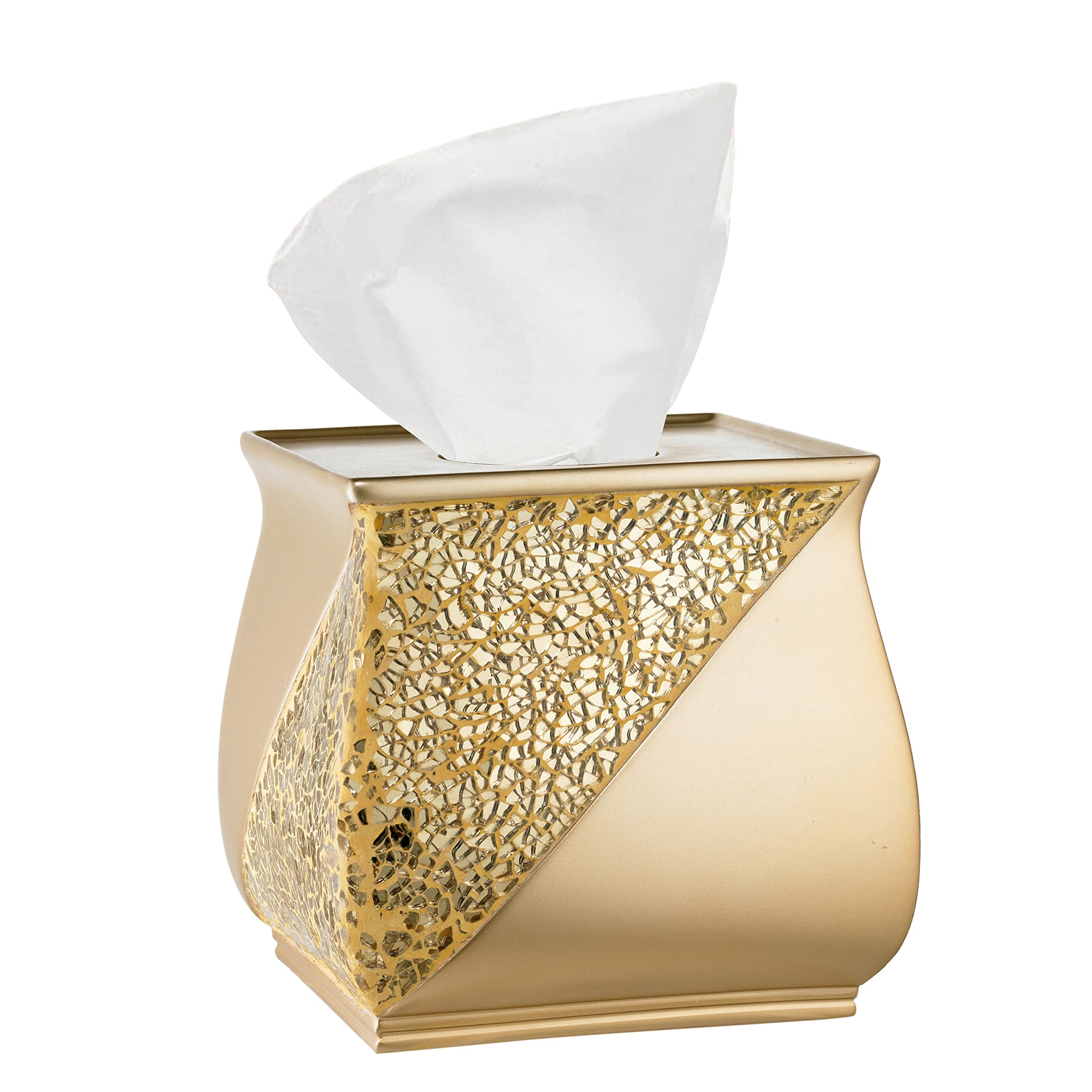 Champagne Sinatra Bath Tissue Box Holder - Elegant Bathroom Decor for Home & Spa | Perfect for Bathroom, Guest Room, and Luxury Hotel Decor