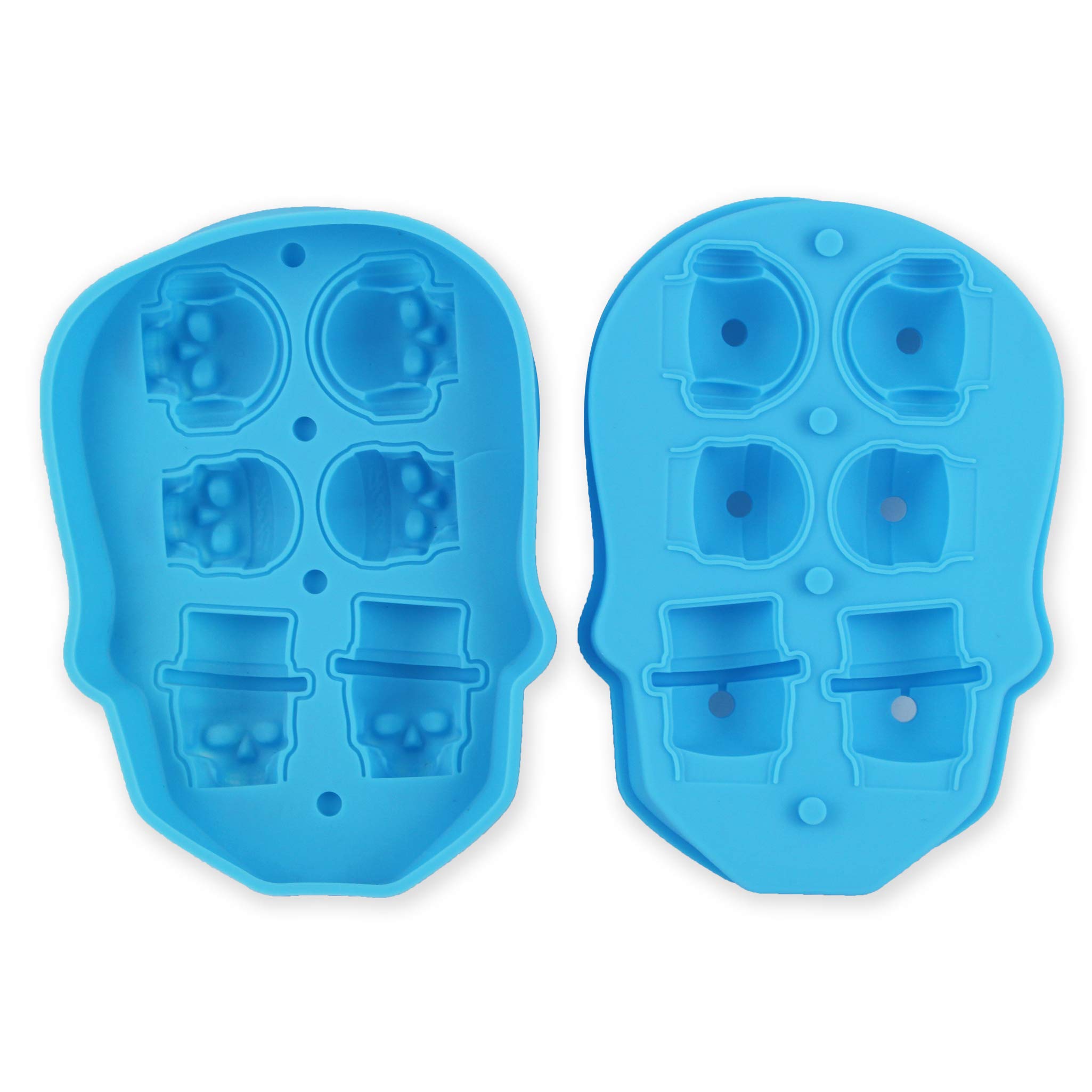 Halloween Pumpkin Ice Mold Tray - 3D Silicone Ghost & Skull Ice Cube Maker for Cocktails, Drinks, and Party Decorations - Perfect for Halloween Parties, Themed Events, and Spooky Beverage Presentations